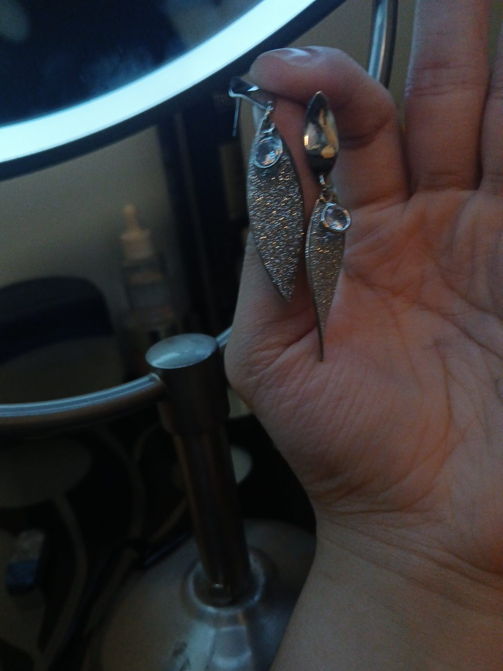 Dangle Earrings with Rhinestones thumbnail