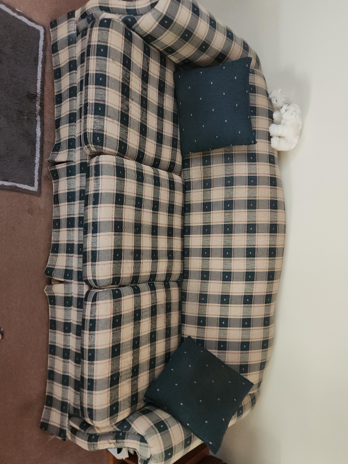 Plaid Sofa and matching chair thumbnail