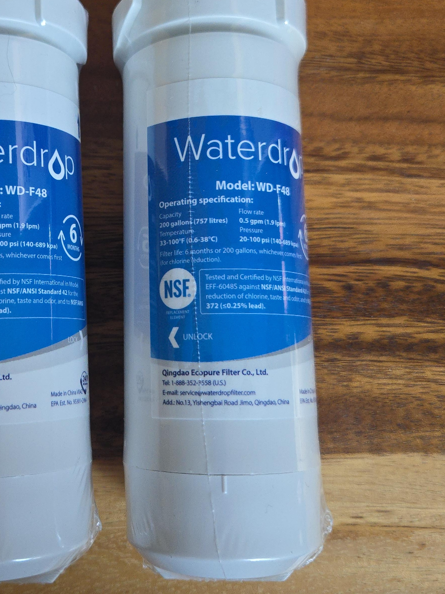 Waterdrop WD-F48 Water Filter GE New sealed thumbnail