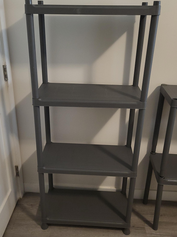 Grey Plastic Shelving Unit - 6 Tier thumbnail