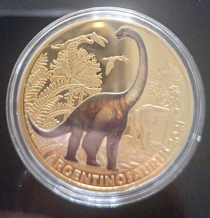 Argentinosaurus 2021 Gold Plated Coin thumbnail