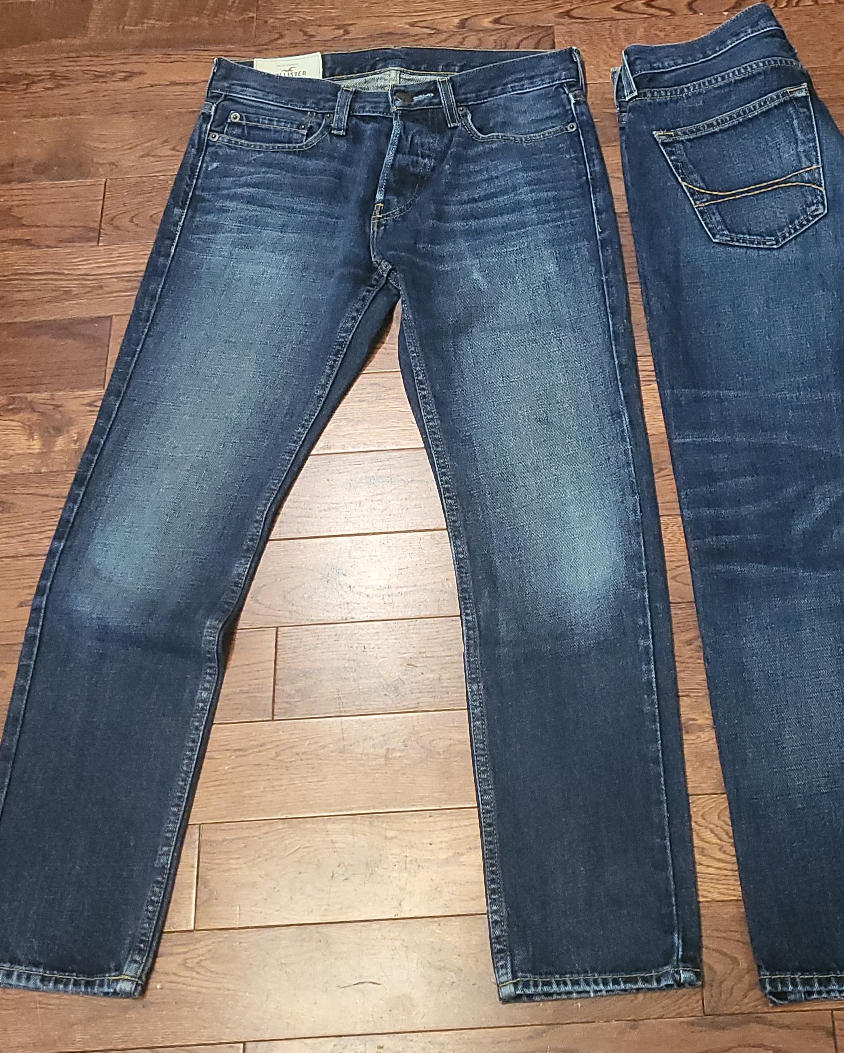 Hollister Slim Straight Jeans, Dark Wash image indicator(1)