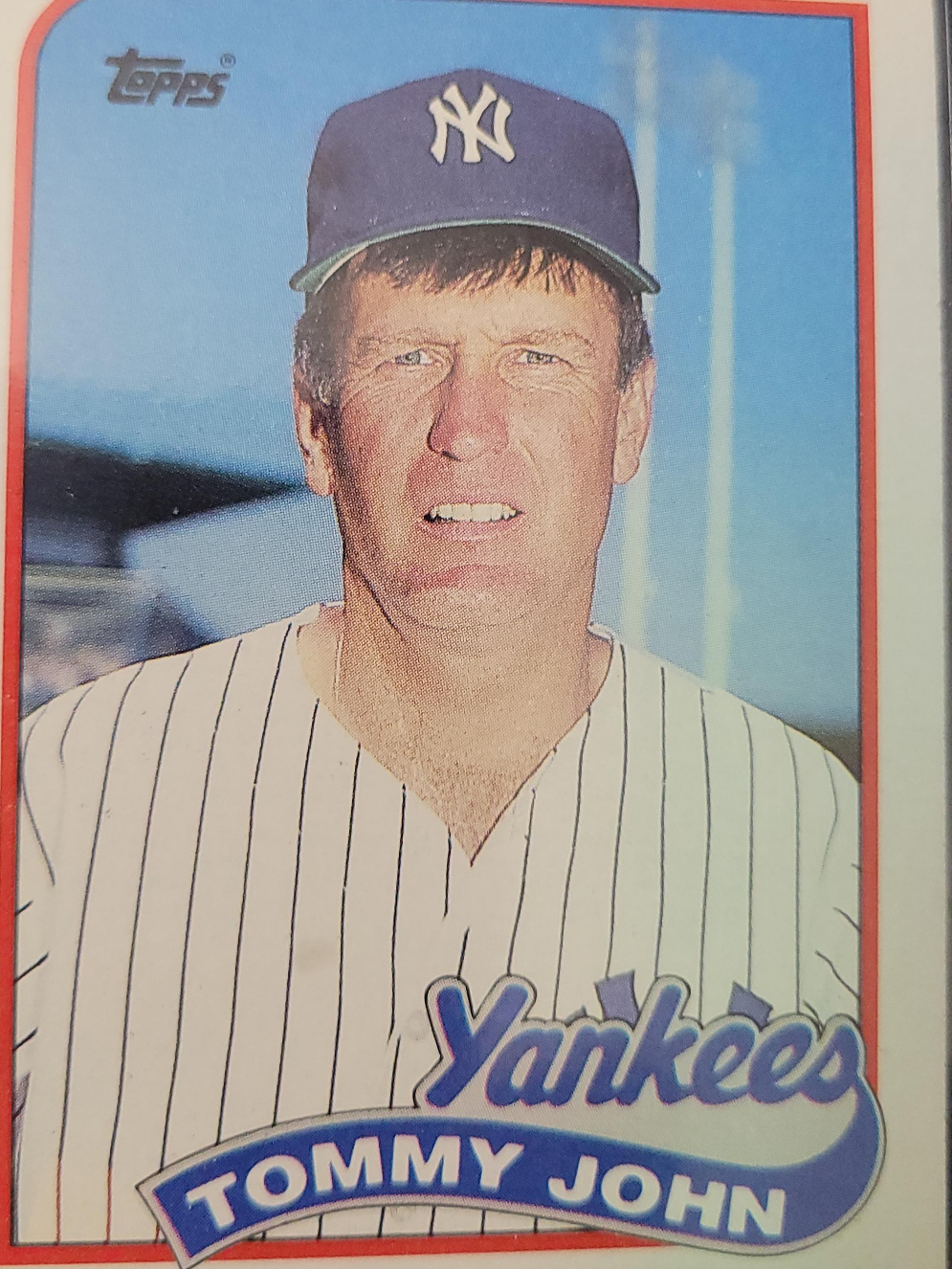 Topps Tommy John Yankees Baseball Card thumbnail