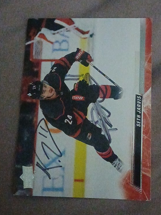 Seth Jarvis Signed Hockey Card thumbnail
