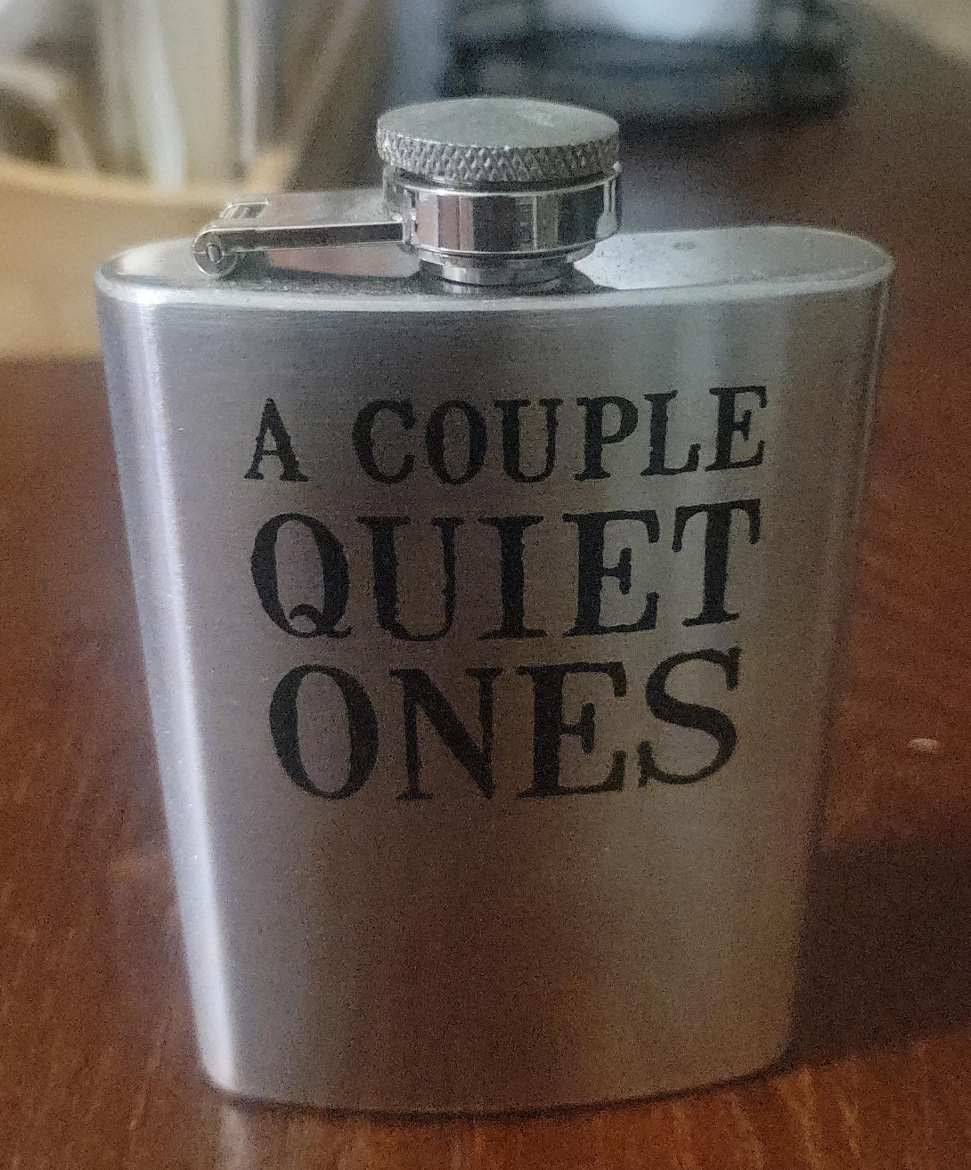 Stainless Steel Flask - A Couple Quiet Ones thumbnail