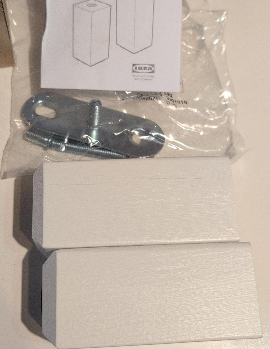 IKEA Stubbarp Legs - White (6 Pieces) thumbnail
