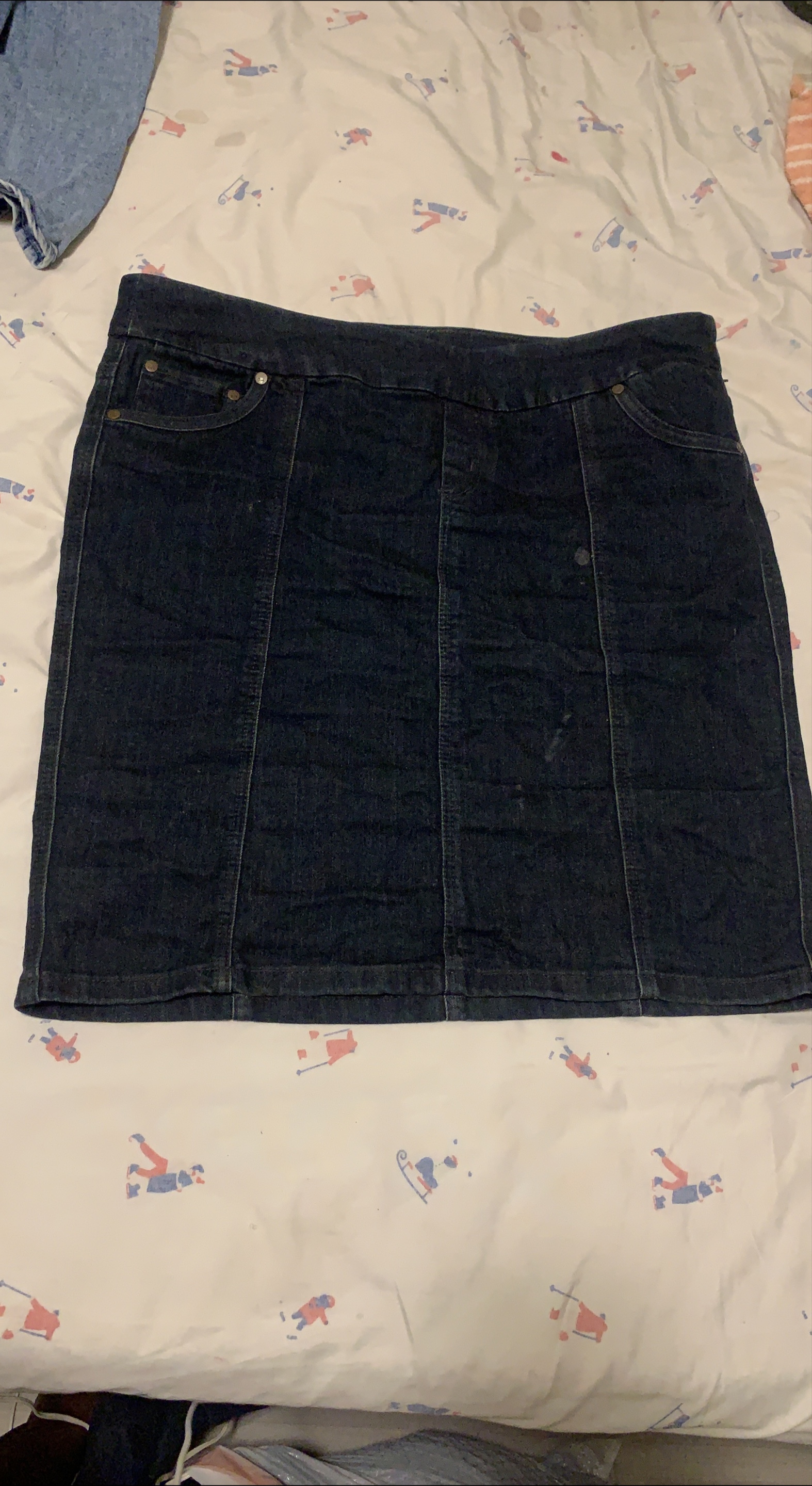 Dark Wash Denim Skirt thumbnail