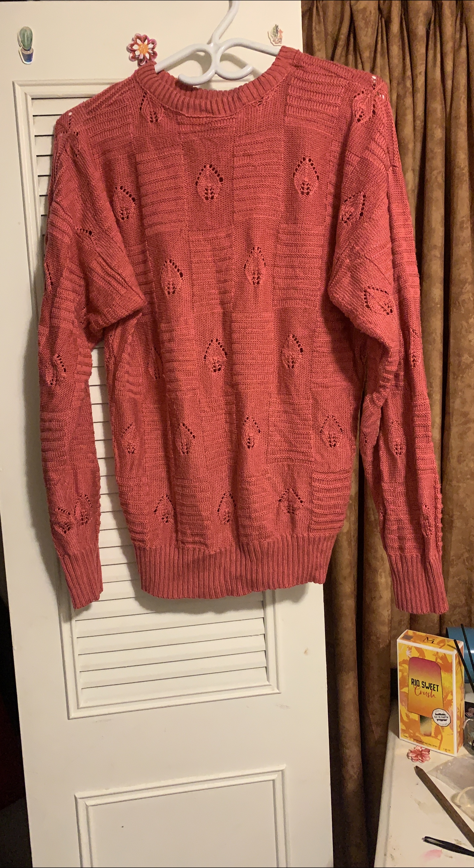 Tuli T-Shirt Co. Salmon Pink Knit Sweater thumbnail