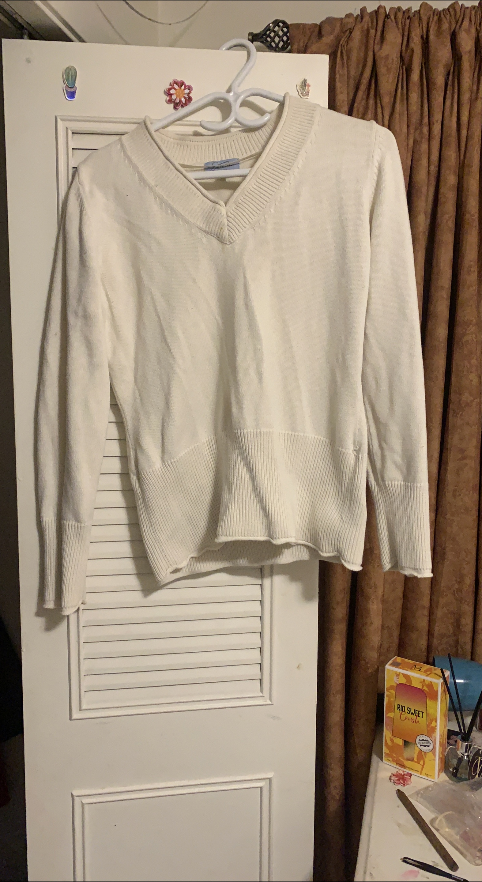 Jessica White V-Neck Sweater thumbnail