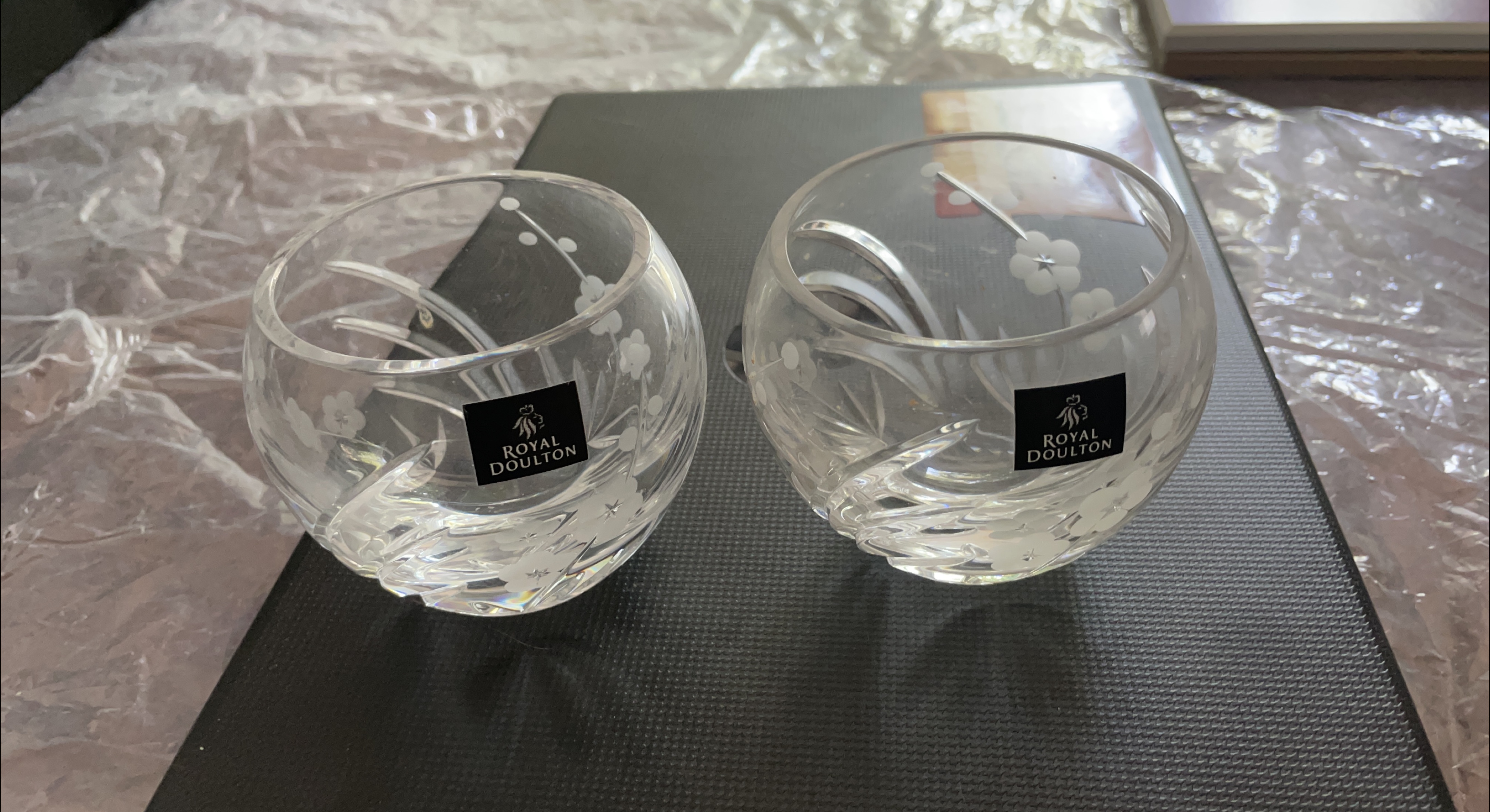 Royal Doulton Lead Crystal Votive Vases (set of 2) thumbnail