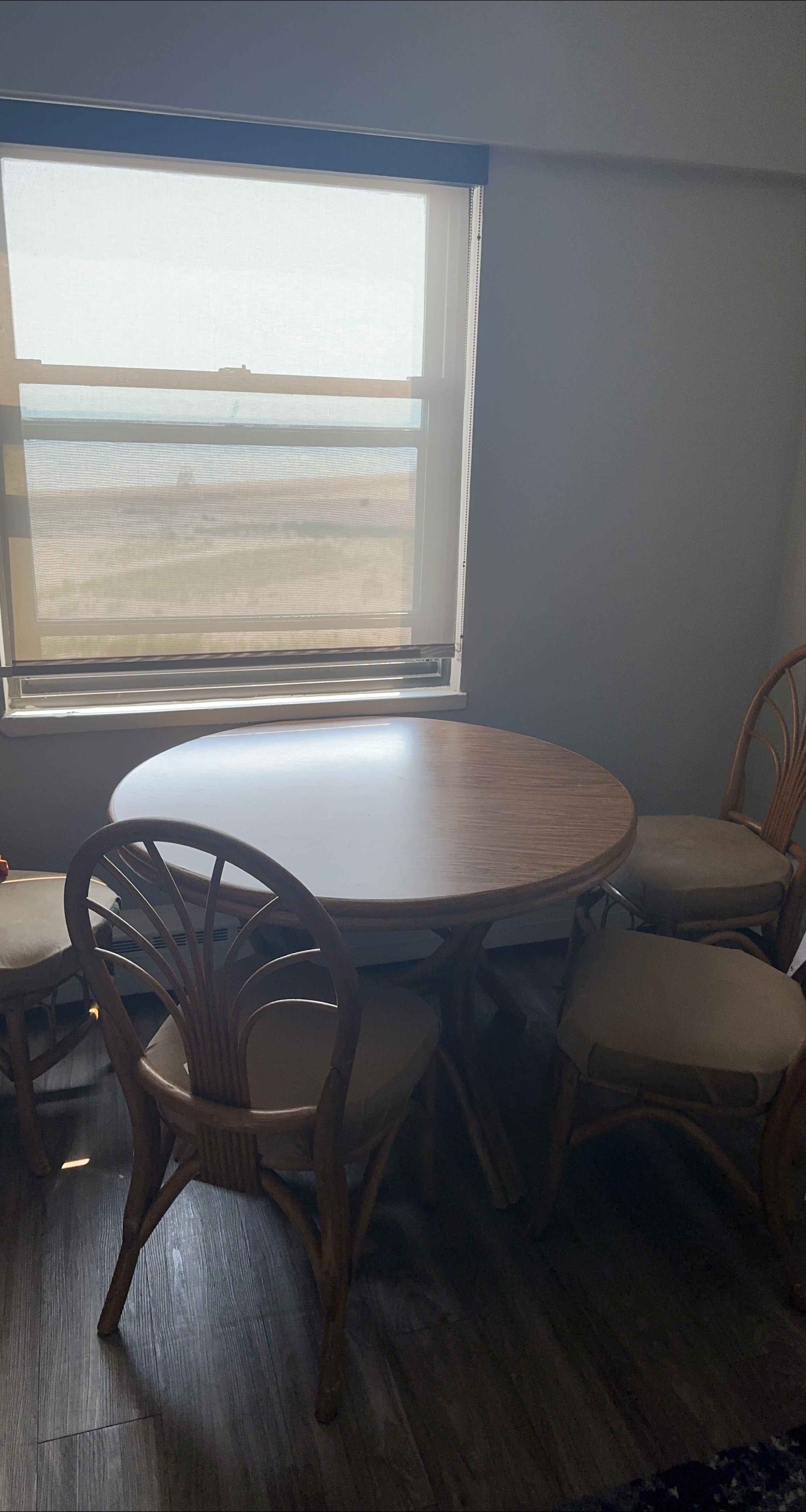 Round Wooden Dining Table with 4 Chairs thumbnail