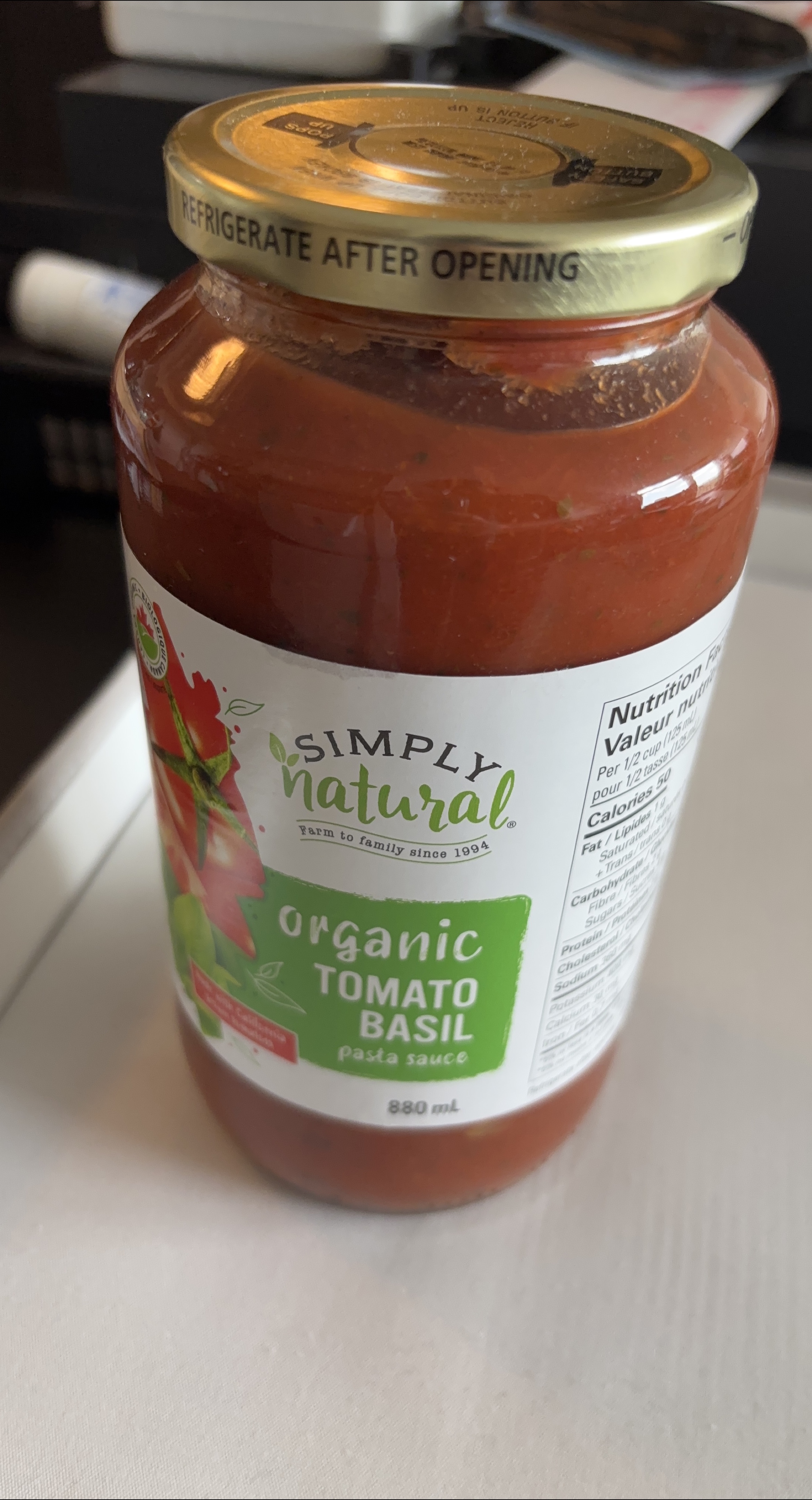 Simply Natural Organic Tomato Basil Pasta Sauce thumbnail