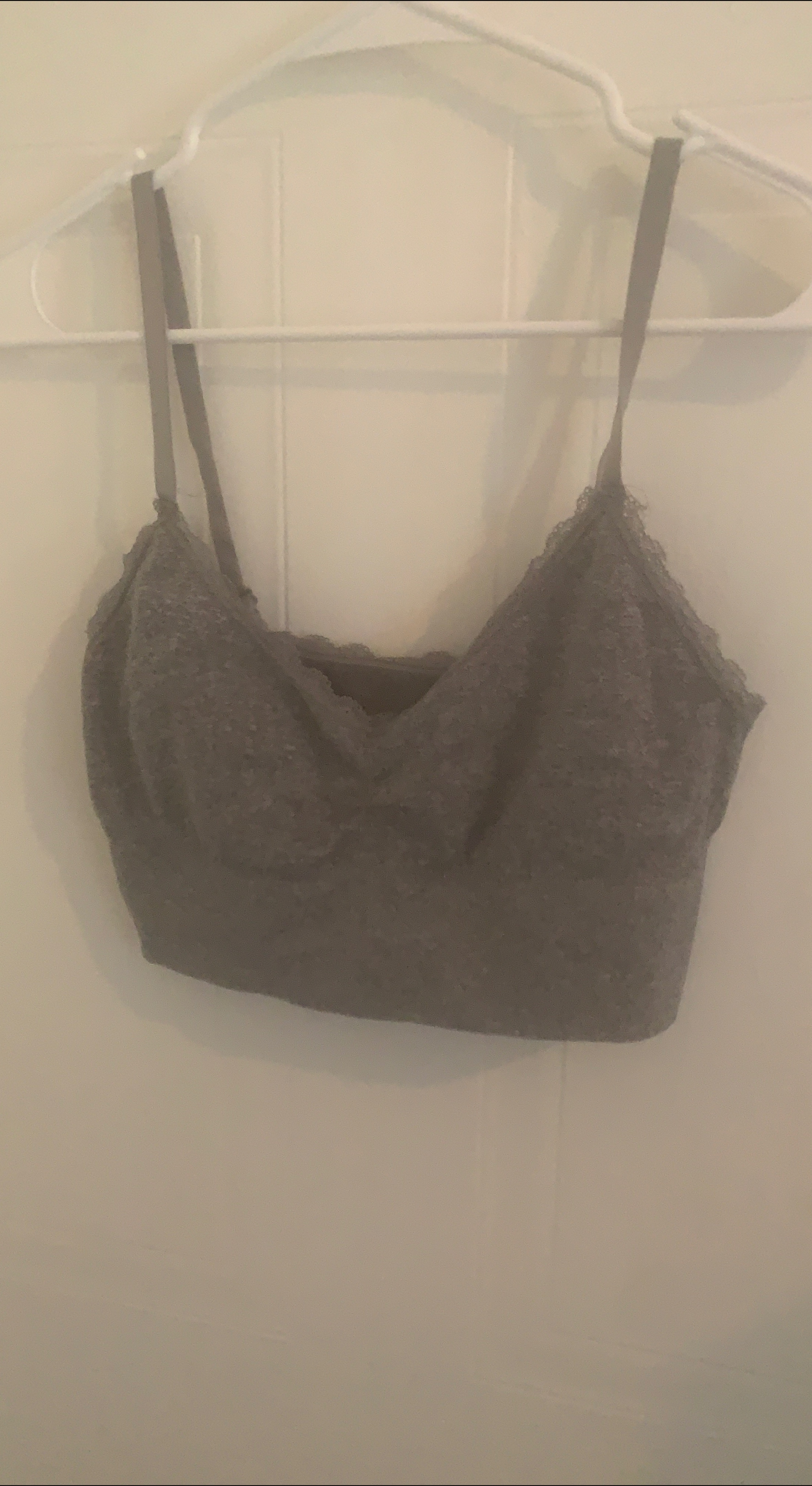 Gray Lace Trim Bralette thumbnail