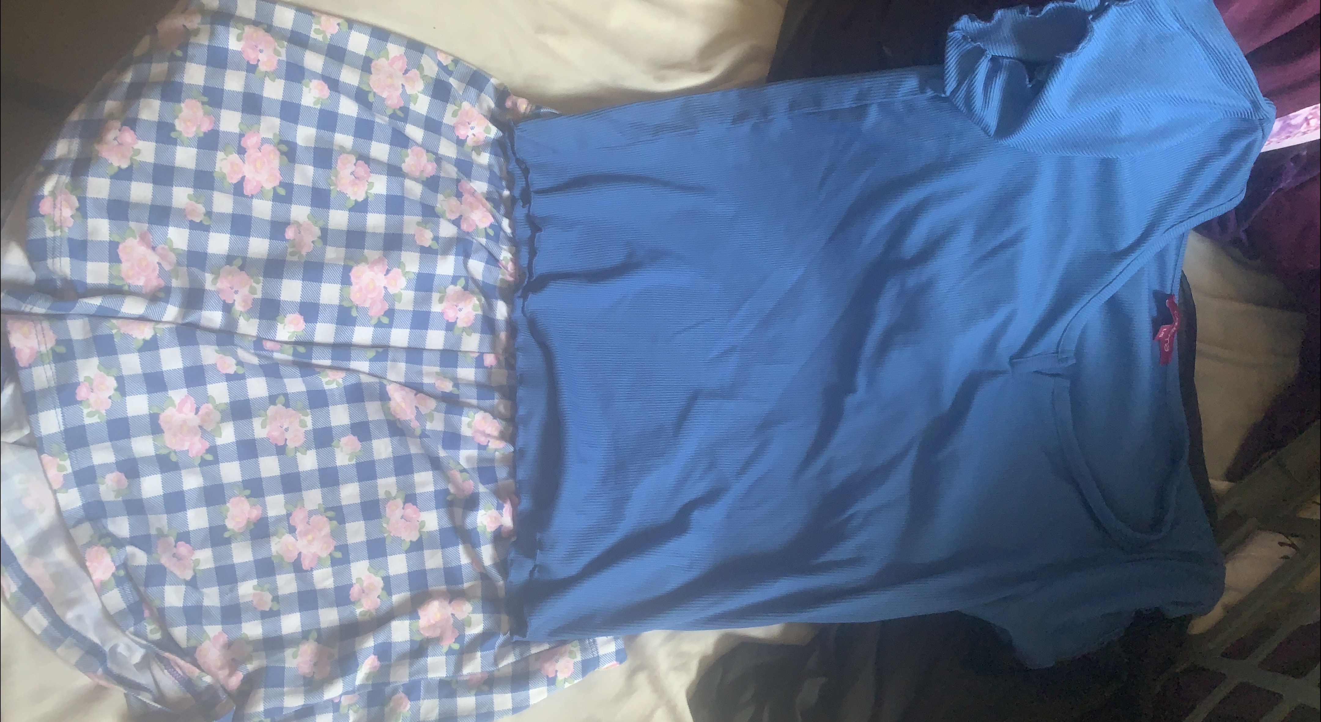 Blue Floral Pattern Dress thumbnail