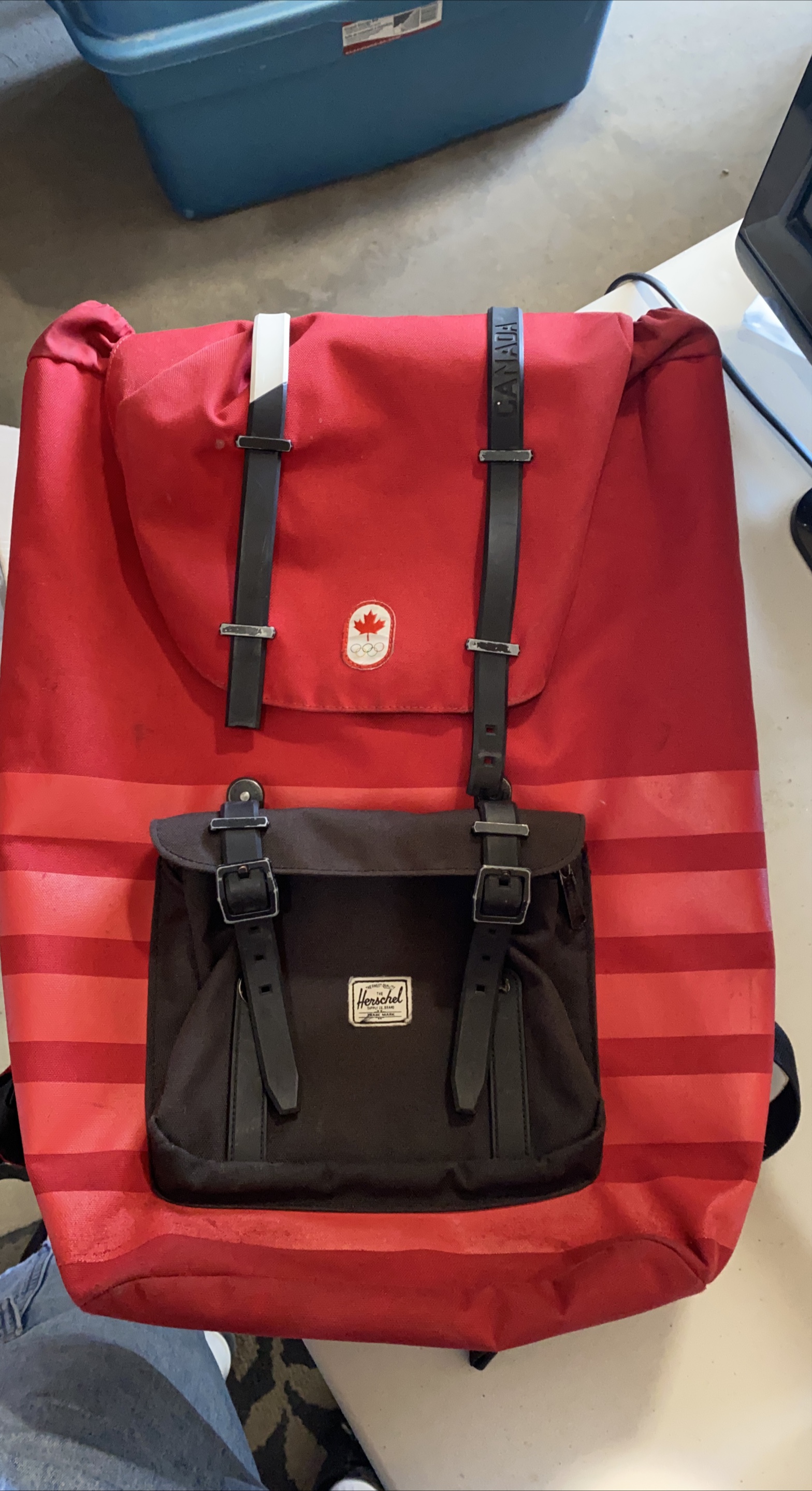 Herschel Red & Black Backpack thumbnail