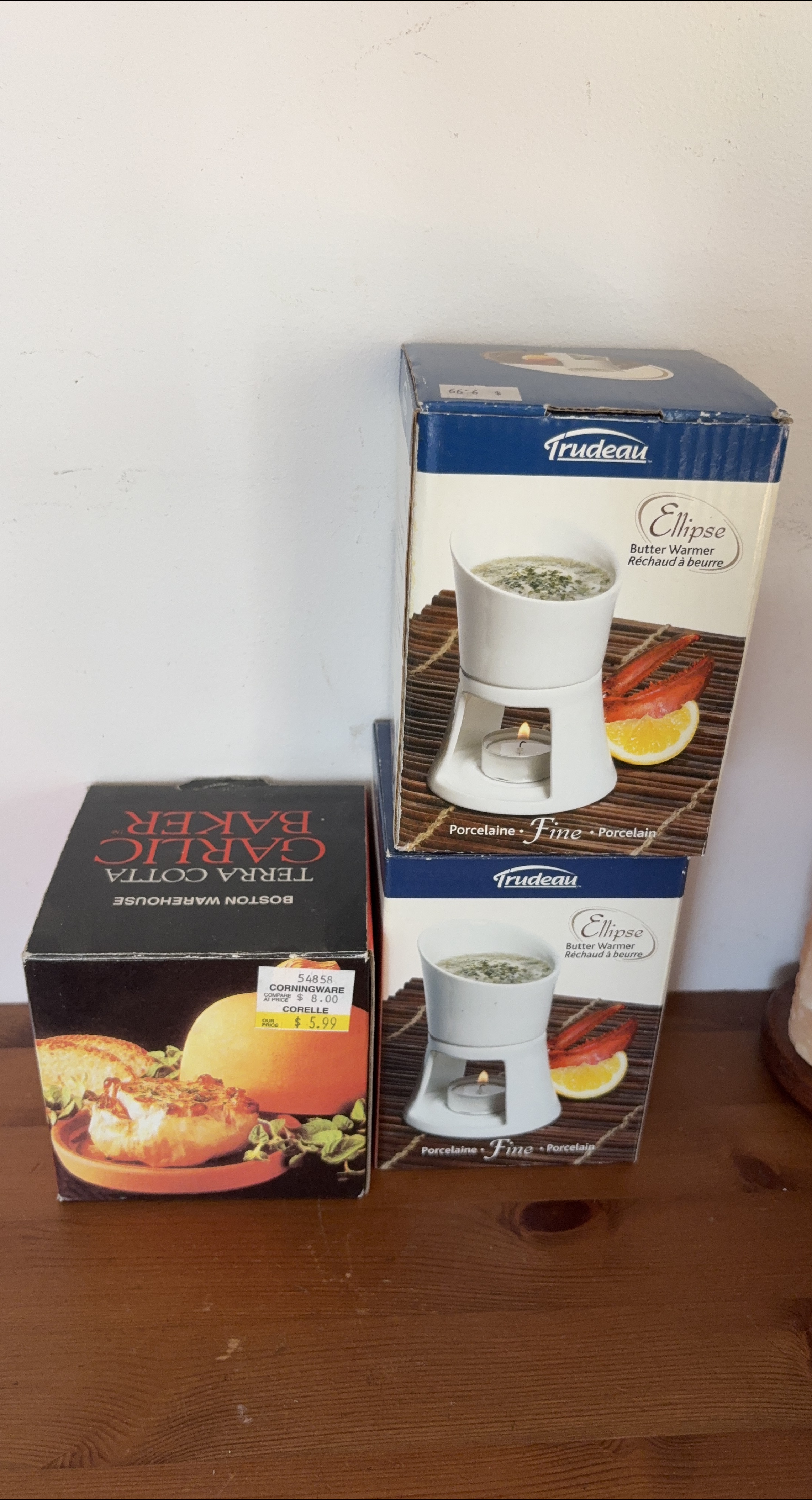 Trudeau Ellipse Butter Warmer & Boston Warehouse Garlic Baker thumbnail