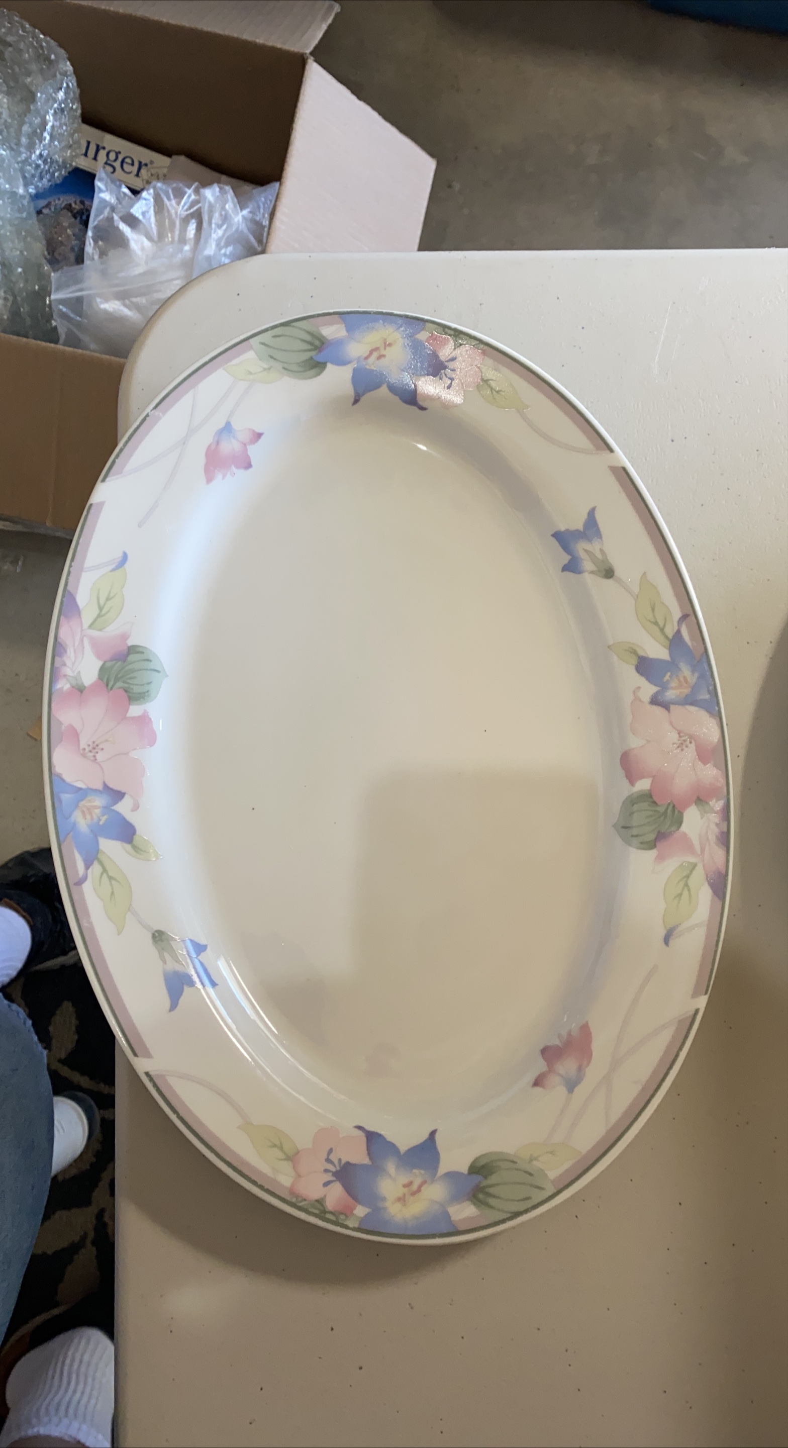 Floral Oval Serving Platter thumbnail
