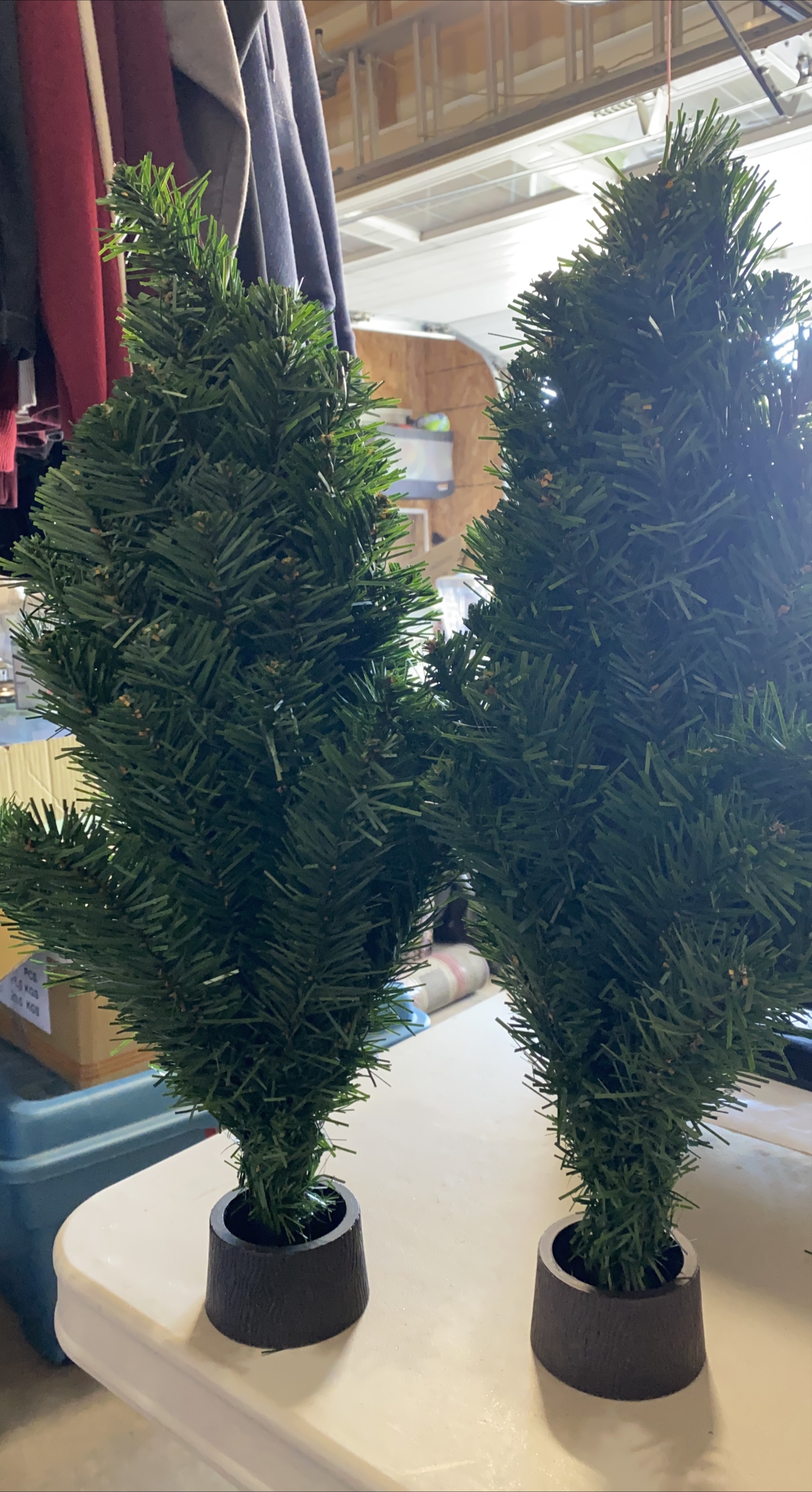 Mini Faux Christmas Trees - Set of 2 thumbnail
