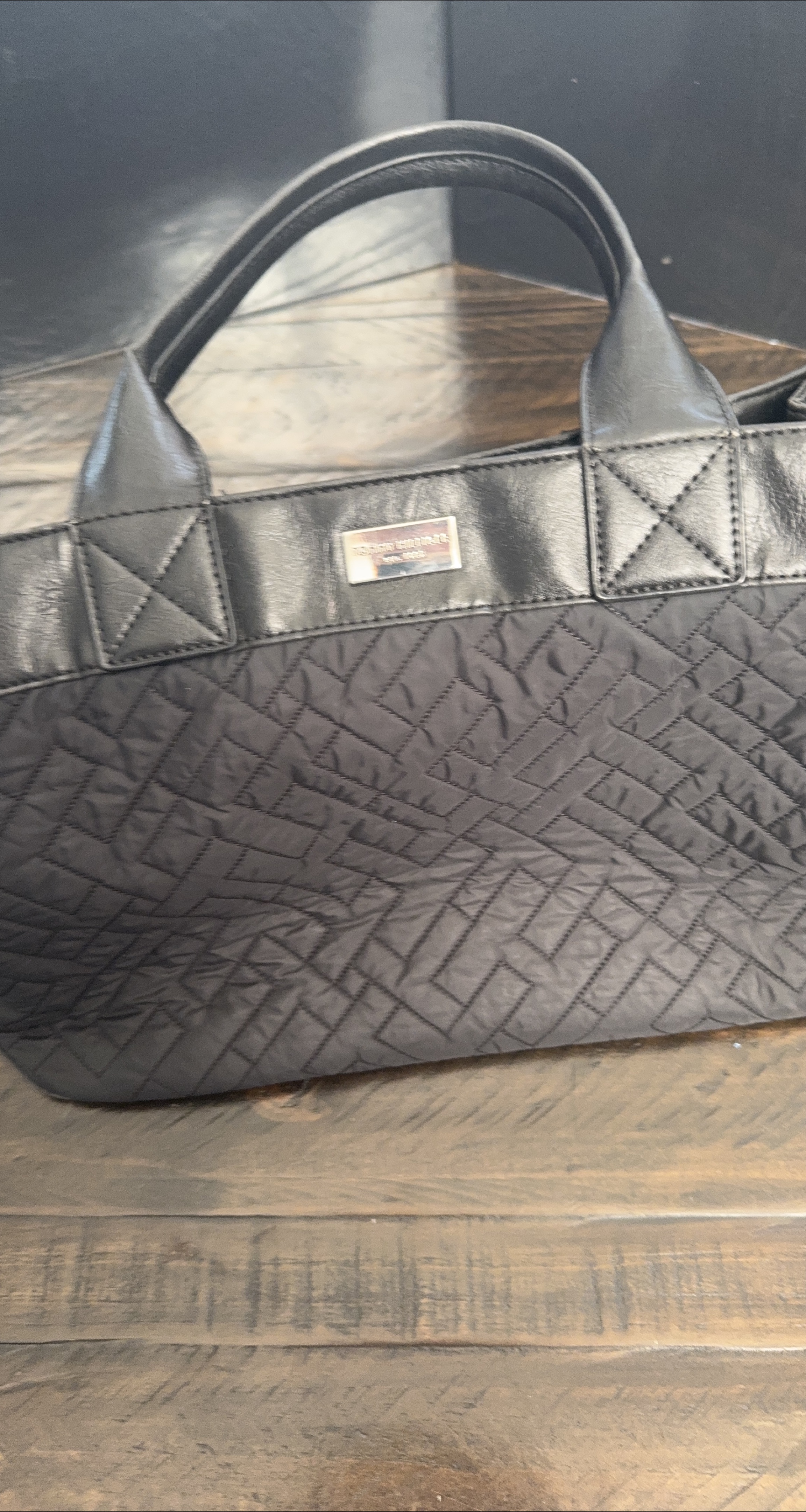 Tommy Hilfiger Black Tote Bag thumbnail
