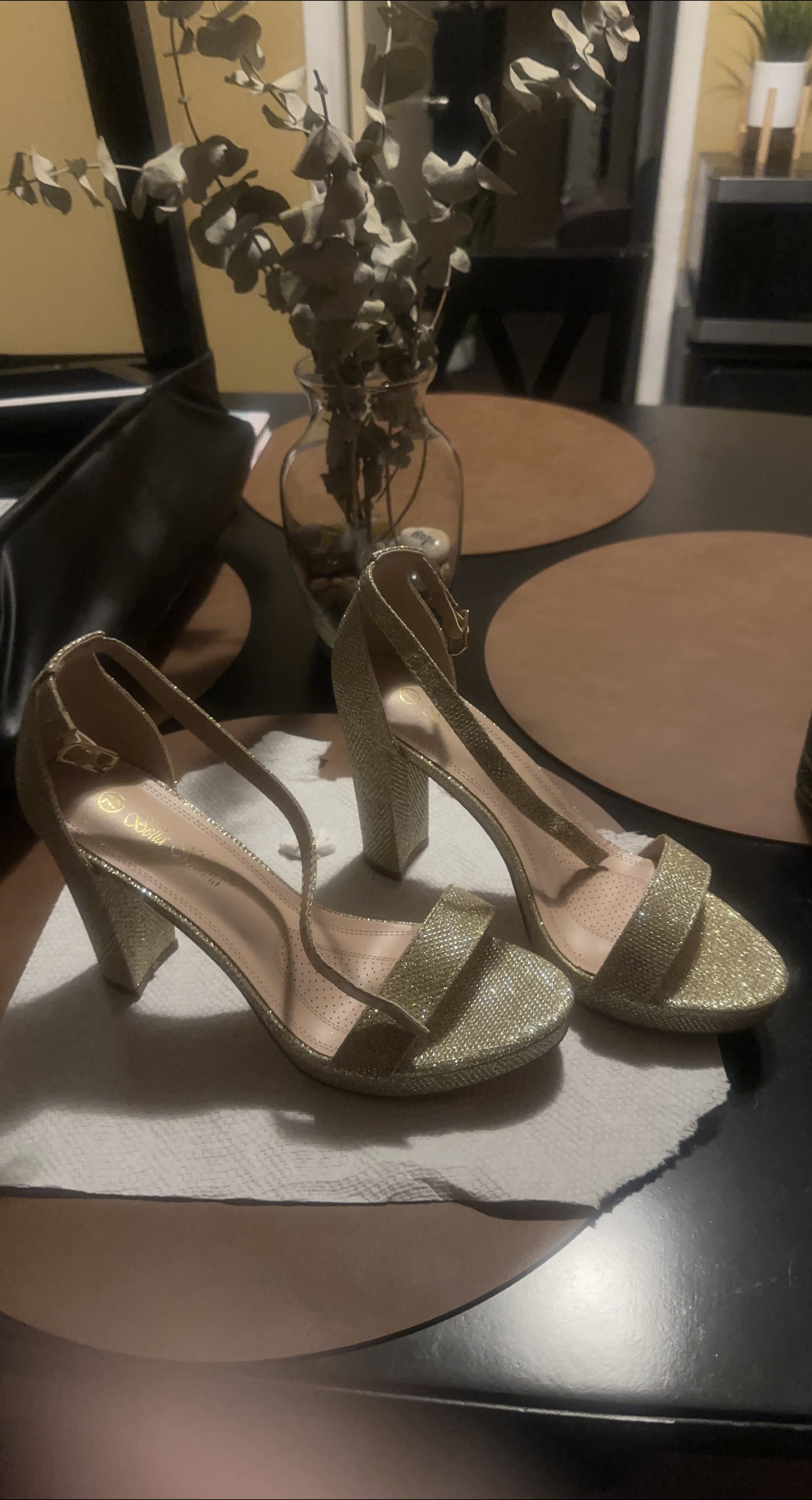 Gold Bella Storia Heels thumbnail
