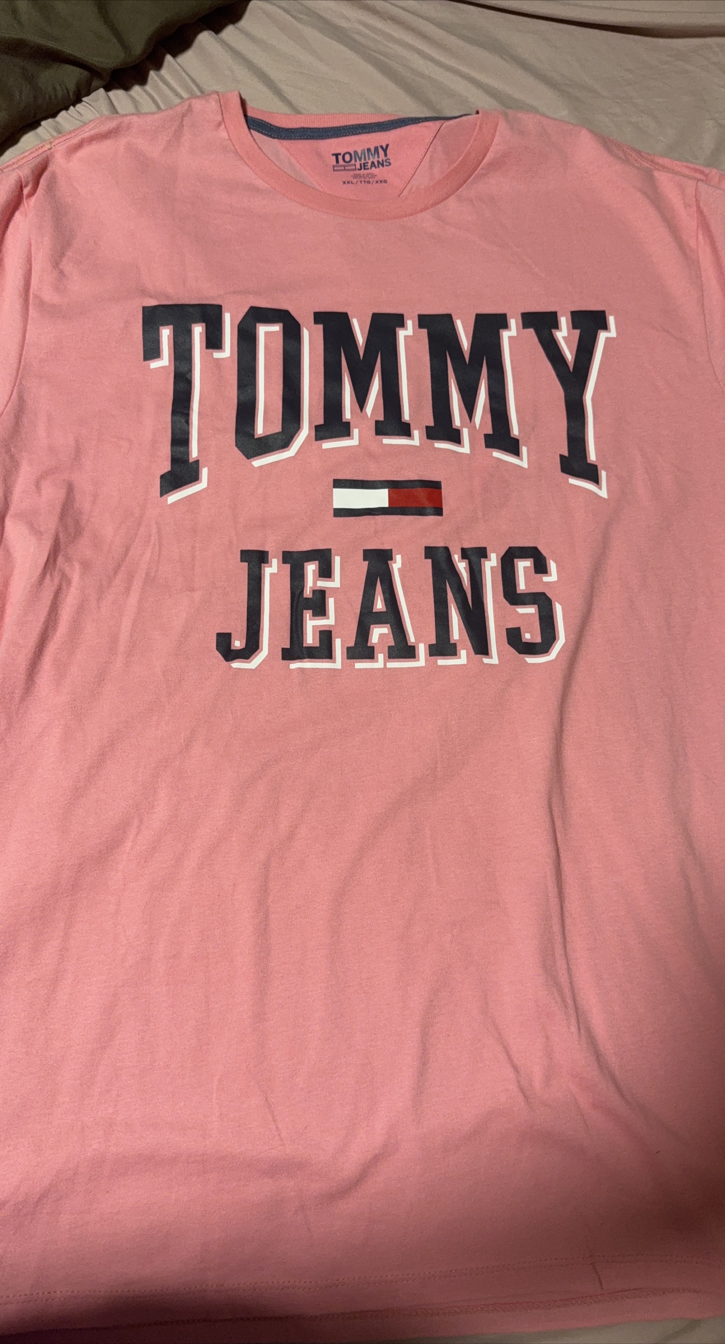 Tommy Jeans Pink T-Shirt XXL thumbnail