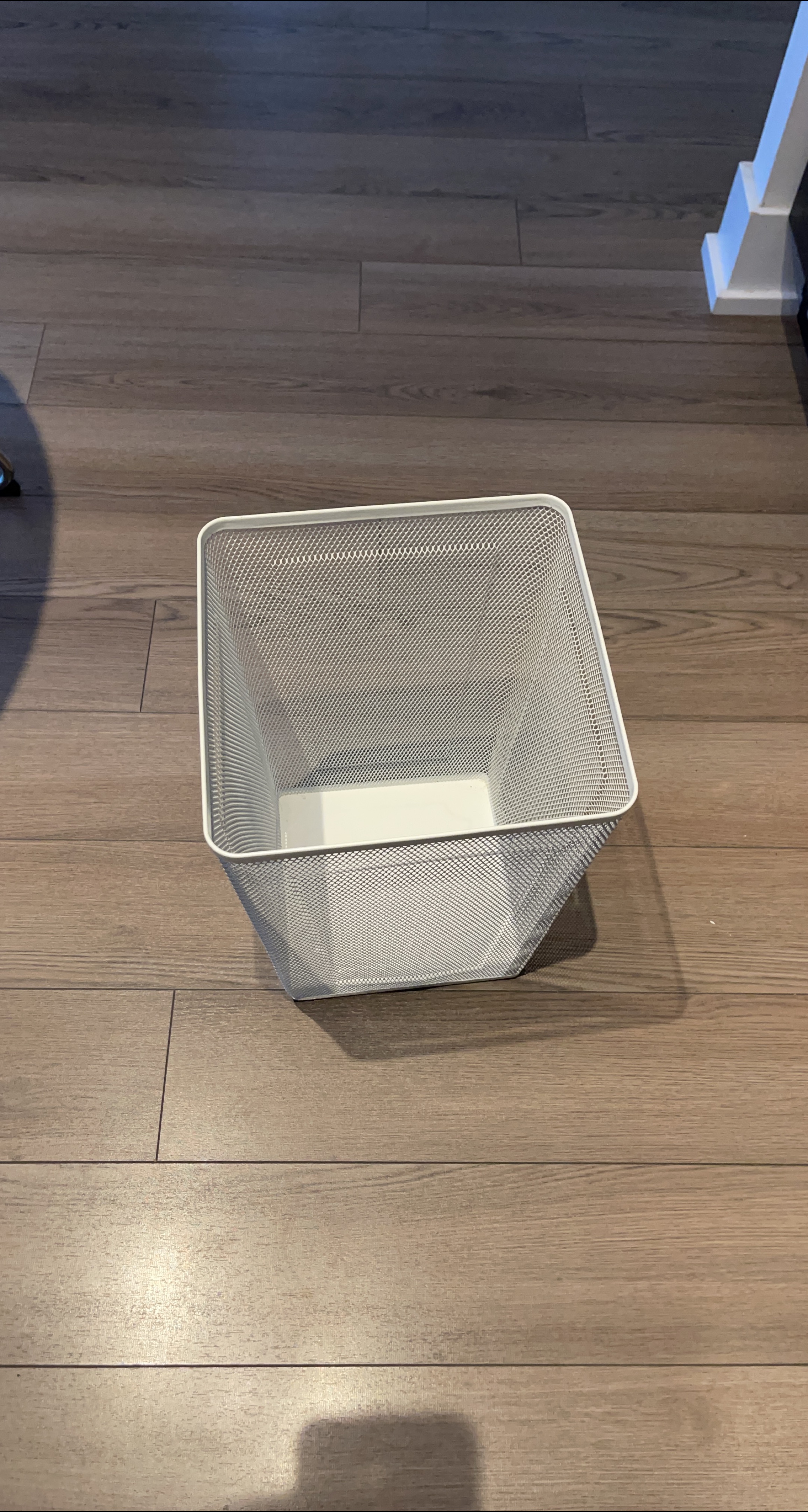 White Mesh Waste Paper Basket thumbnail