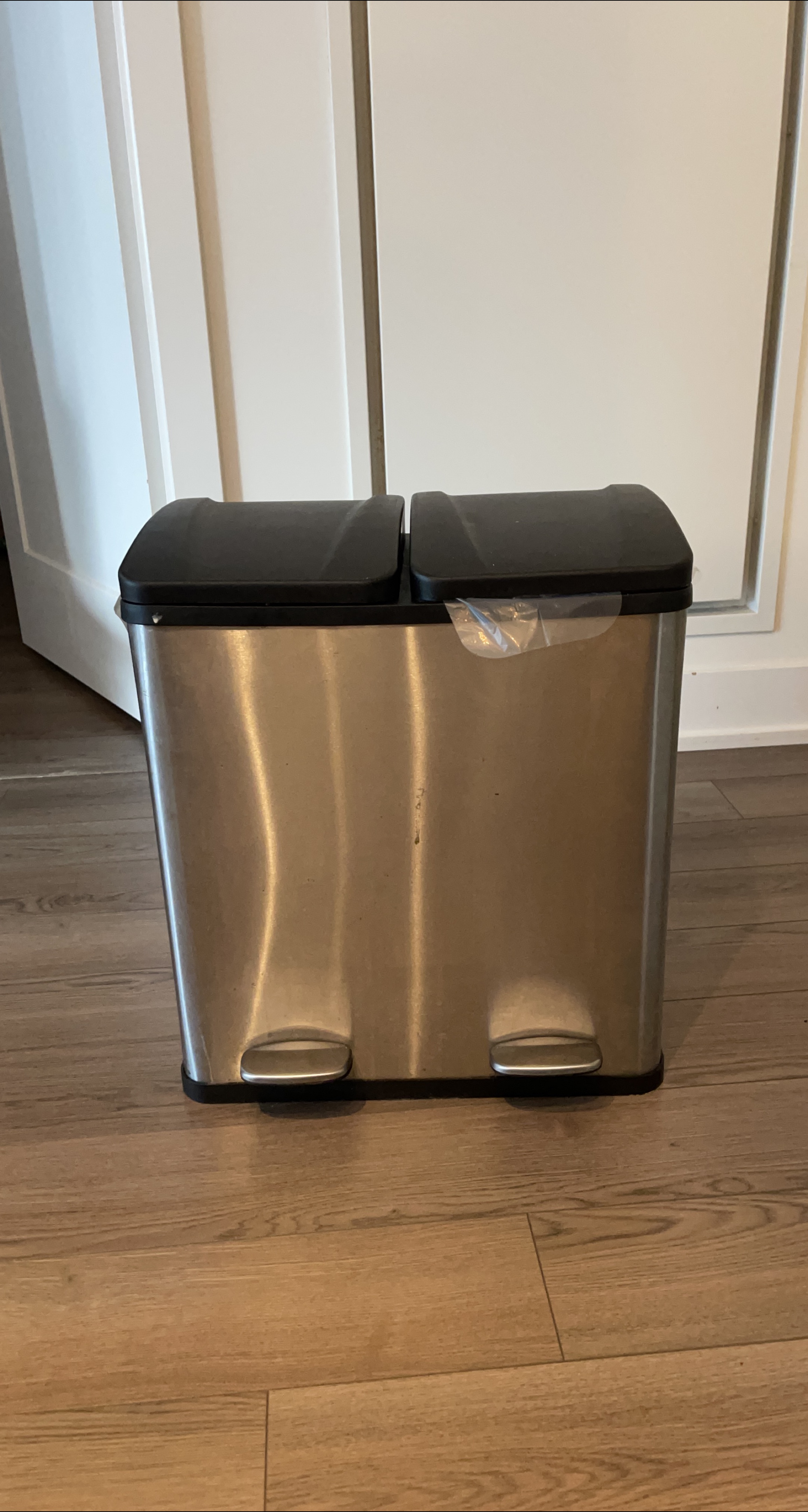Dual Compartment Stainless Steel Trash Can thumbnail