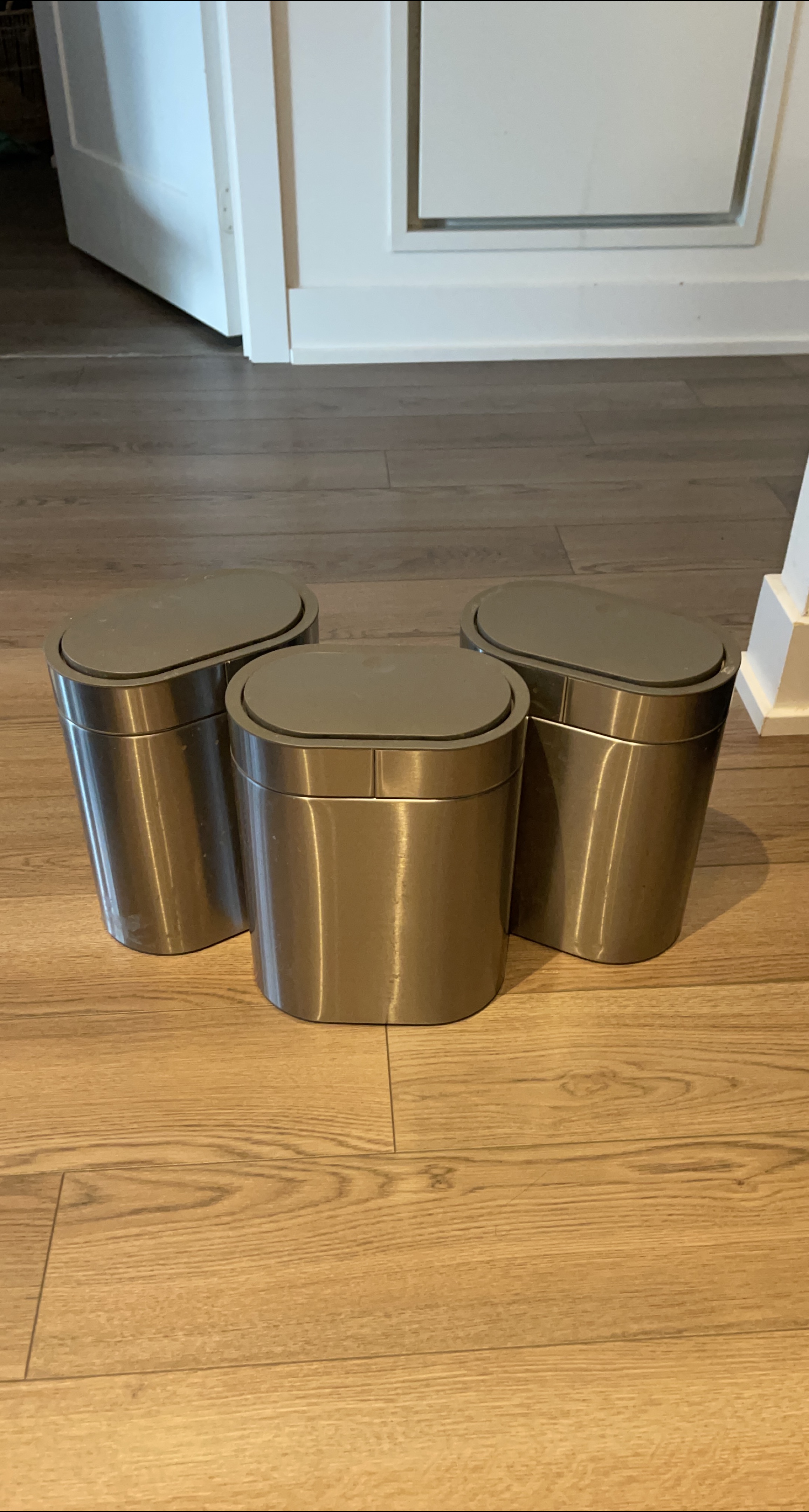 IKEA Trash Cans with Lid - Set of 3 thumbnail