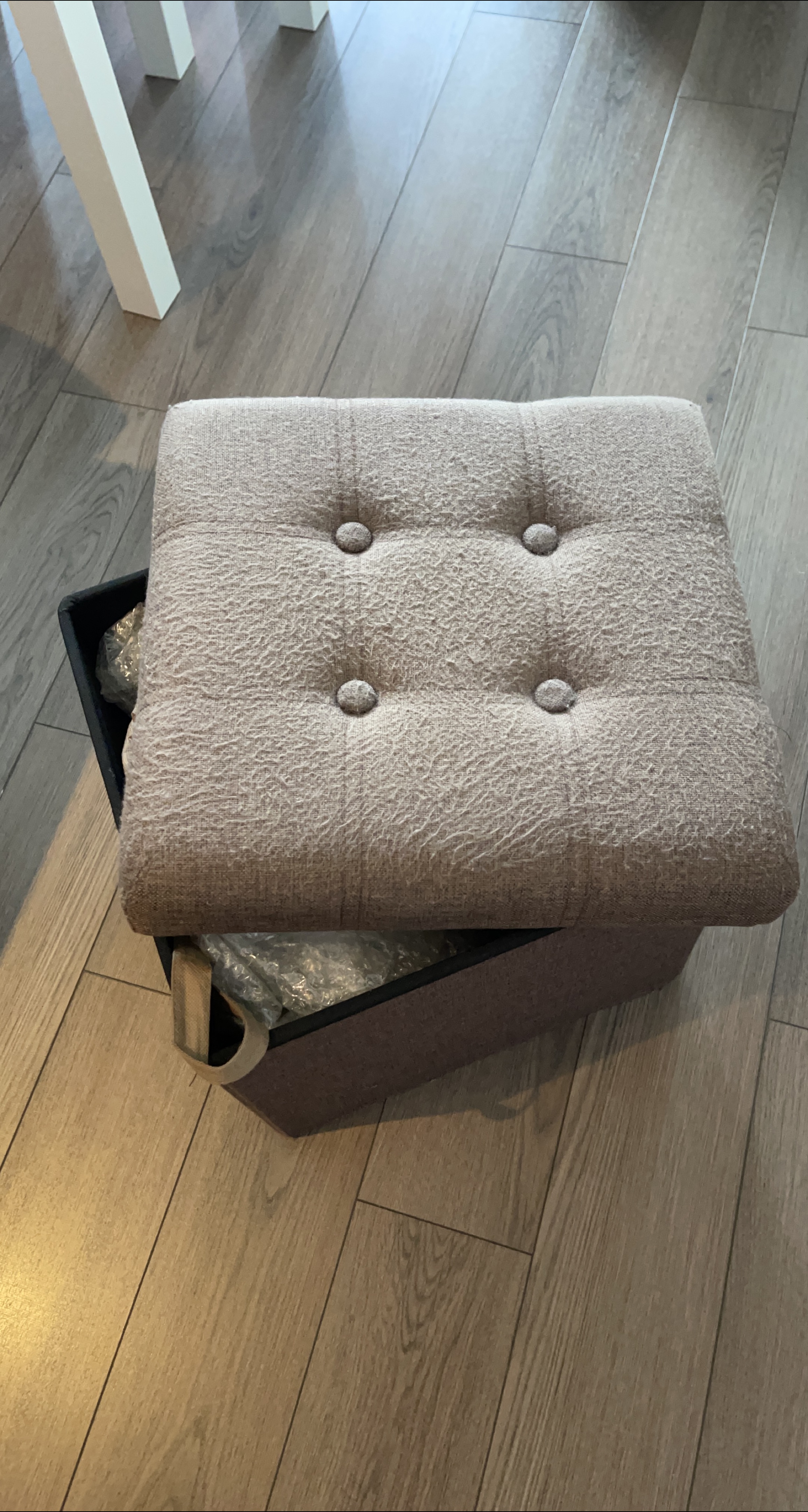 Storage Ottoman Foot Stool - Brown thumbnail