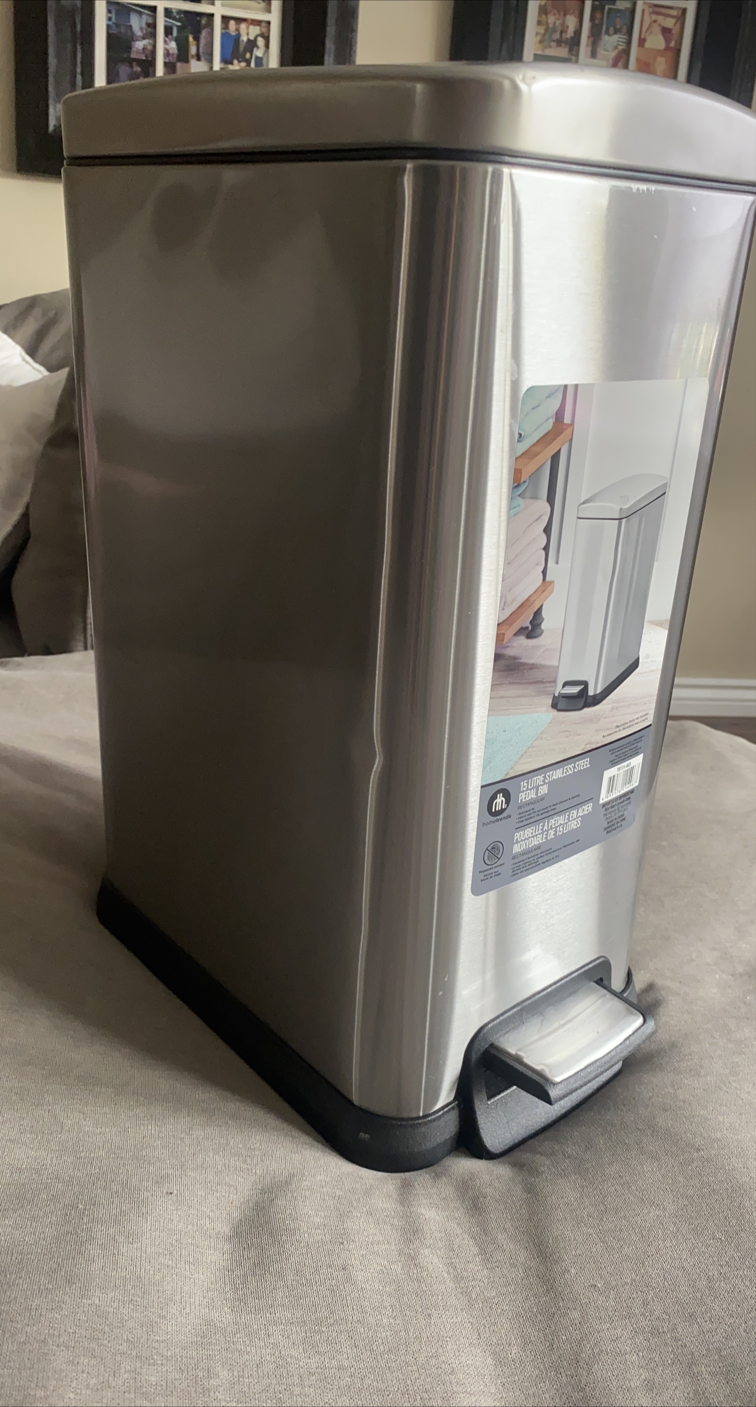 hometrends 15 Litre Stainless Steel Pedal Bin thumbnail