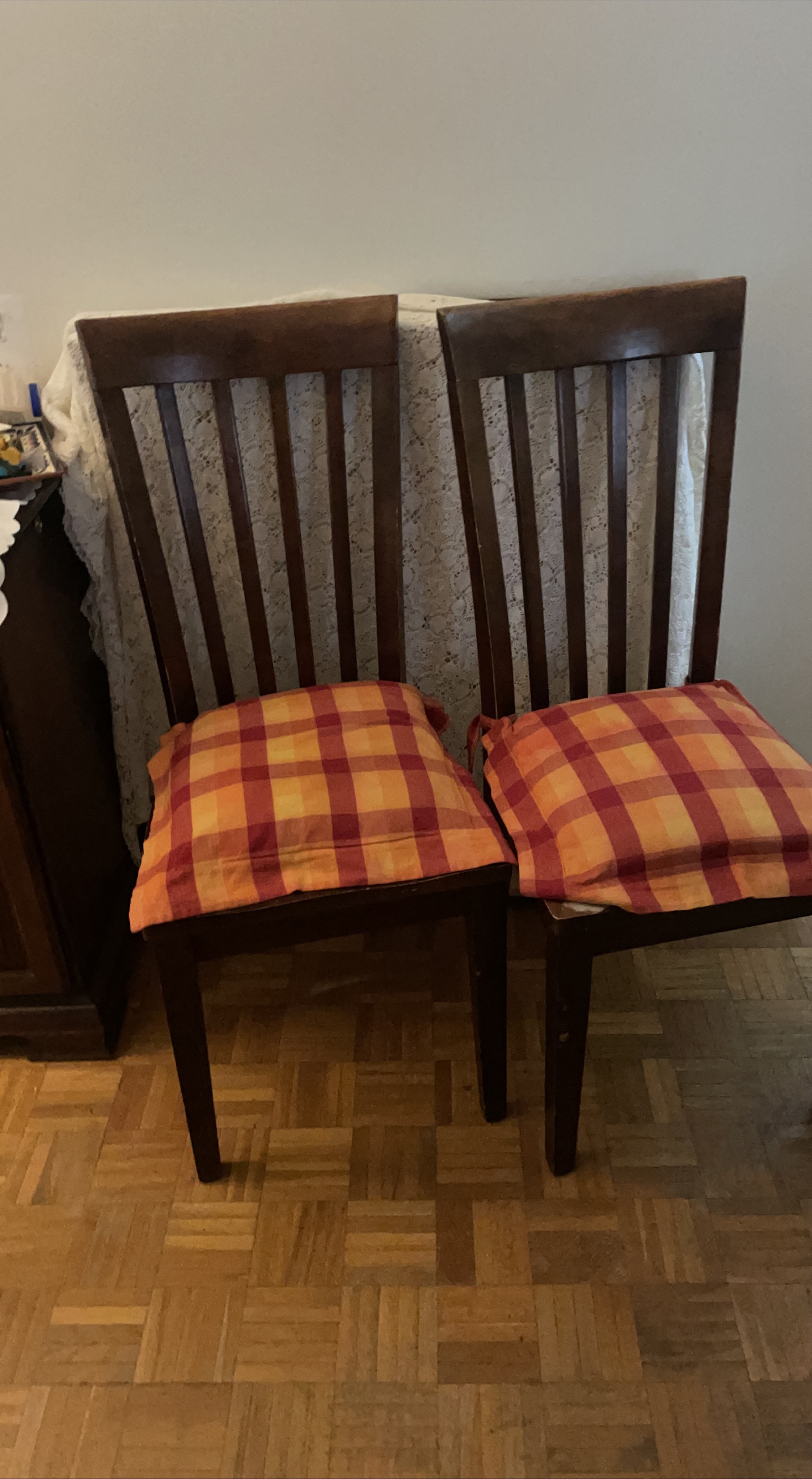 Pair of Wooden Dining Chairs thumbnail