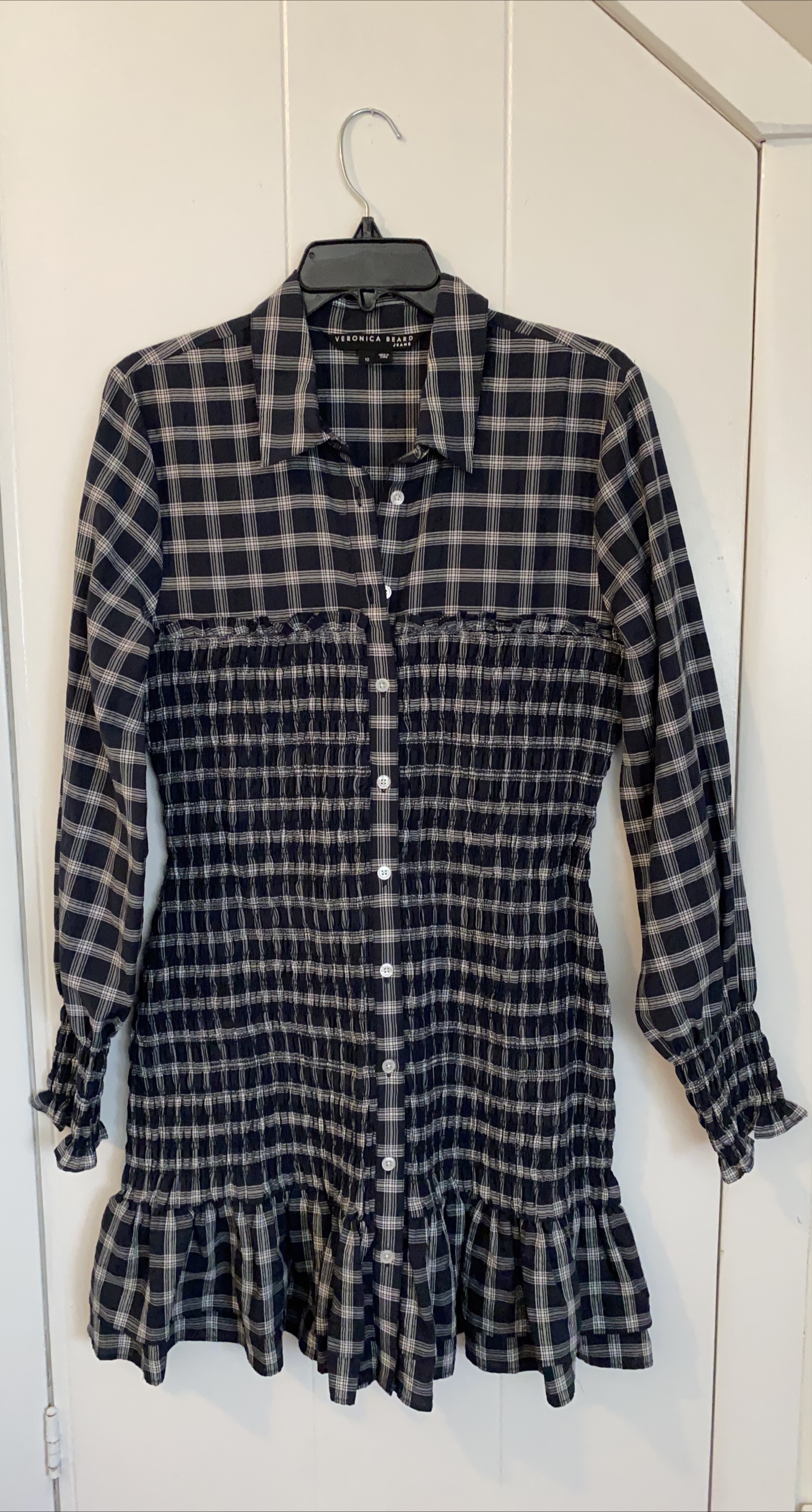 NWOT Veronica Beard Plaid Mini Dress - Size 10 thumbnail