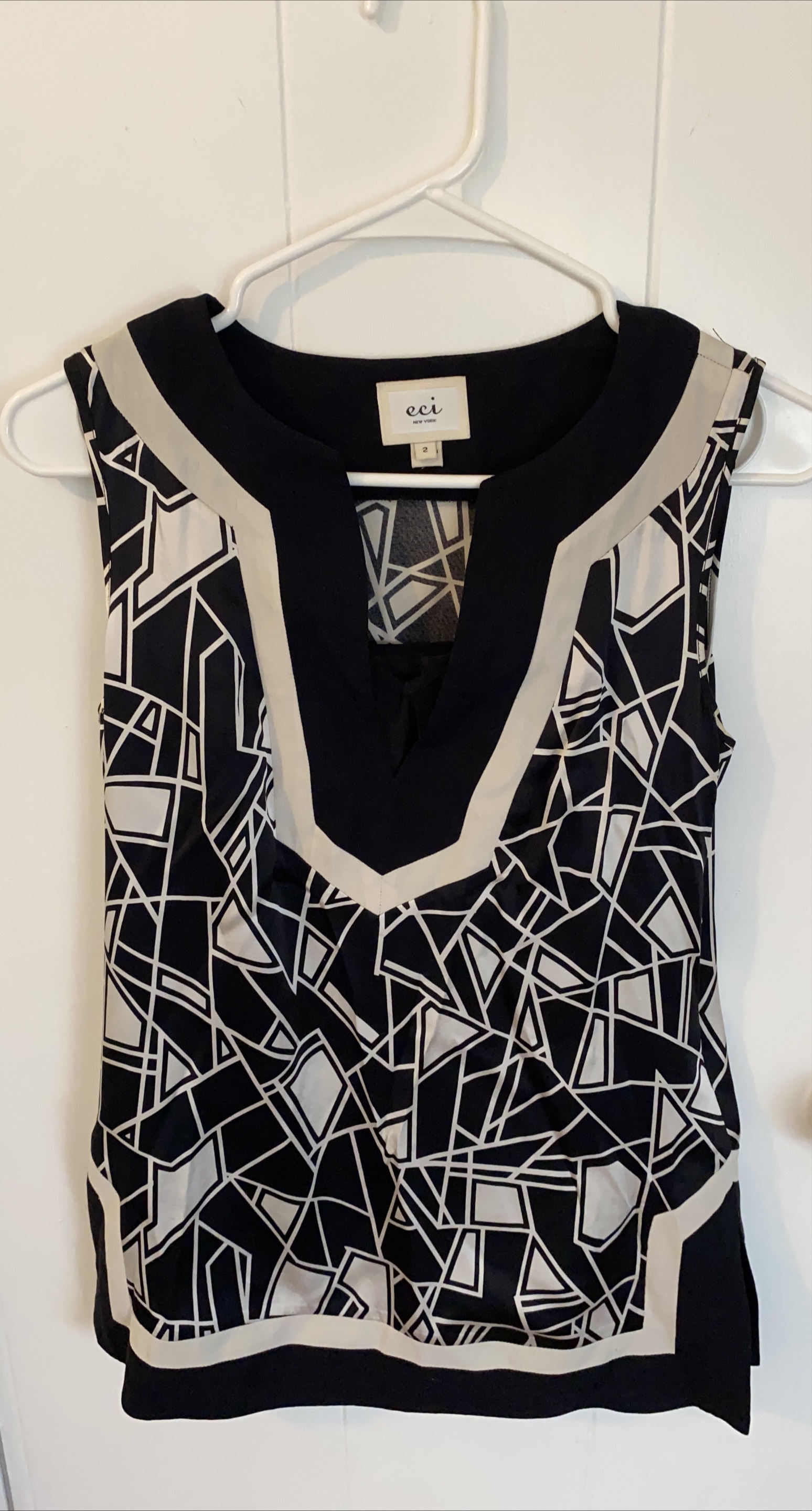 ECI Sleeveless Silk Blouse - Size 2 thumbnail