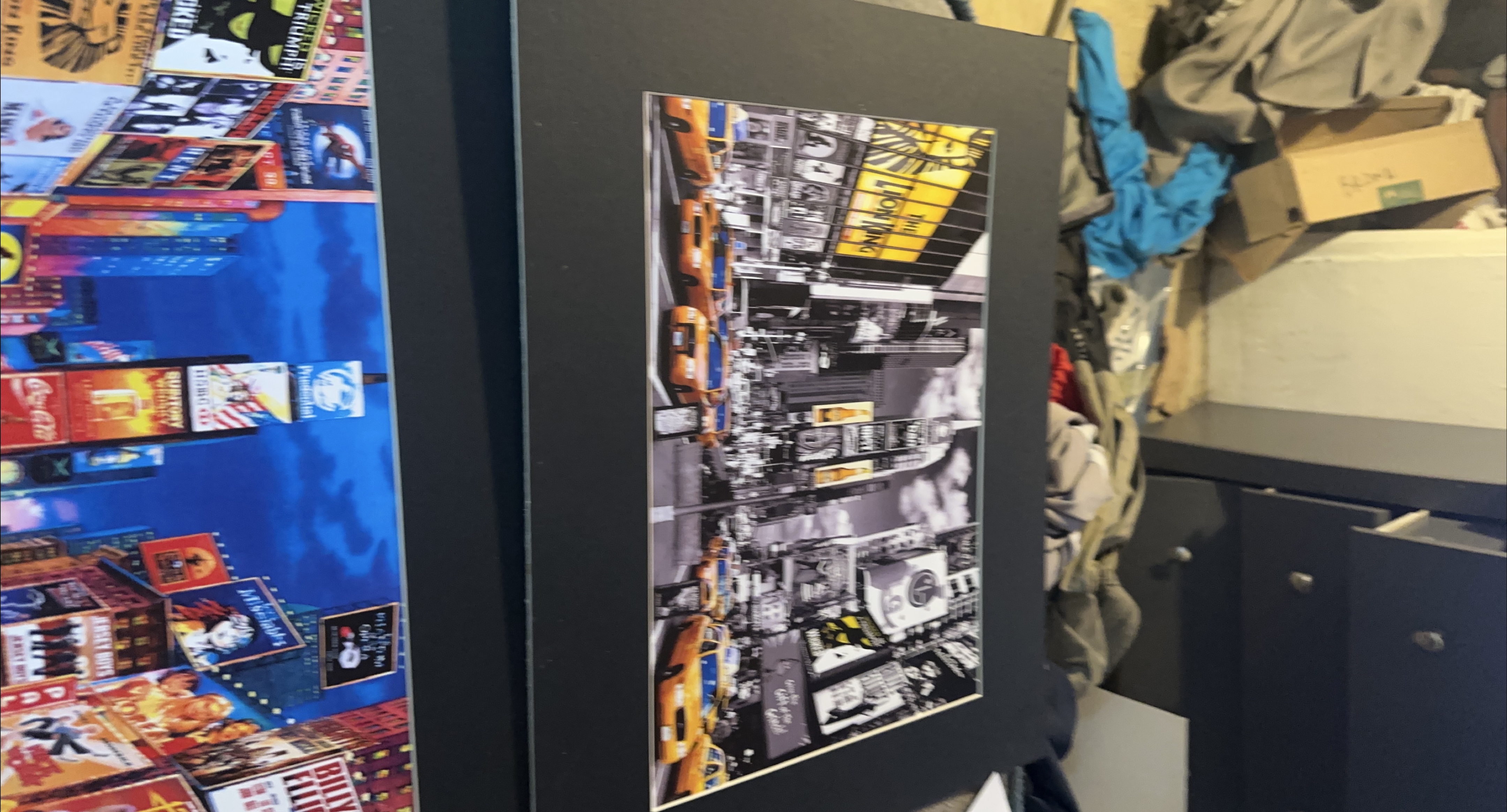 New York City Times Square Print - Broadway Shows & Taxis