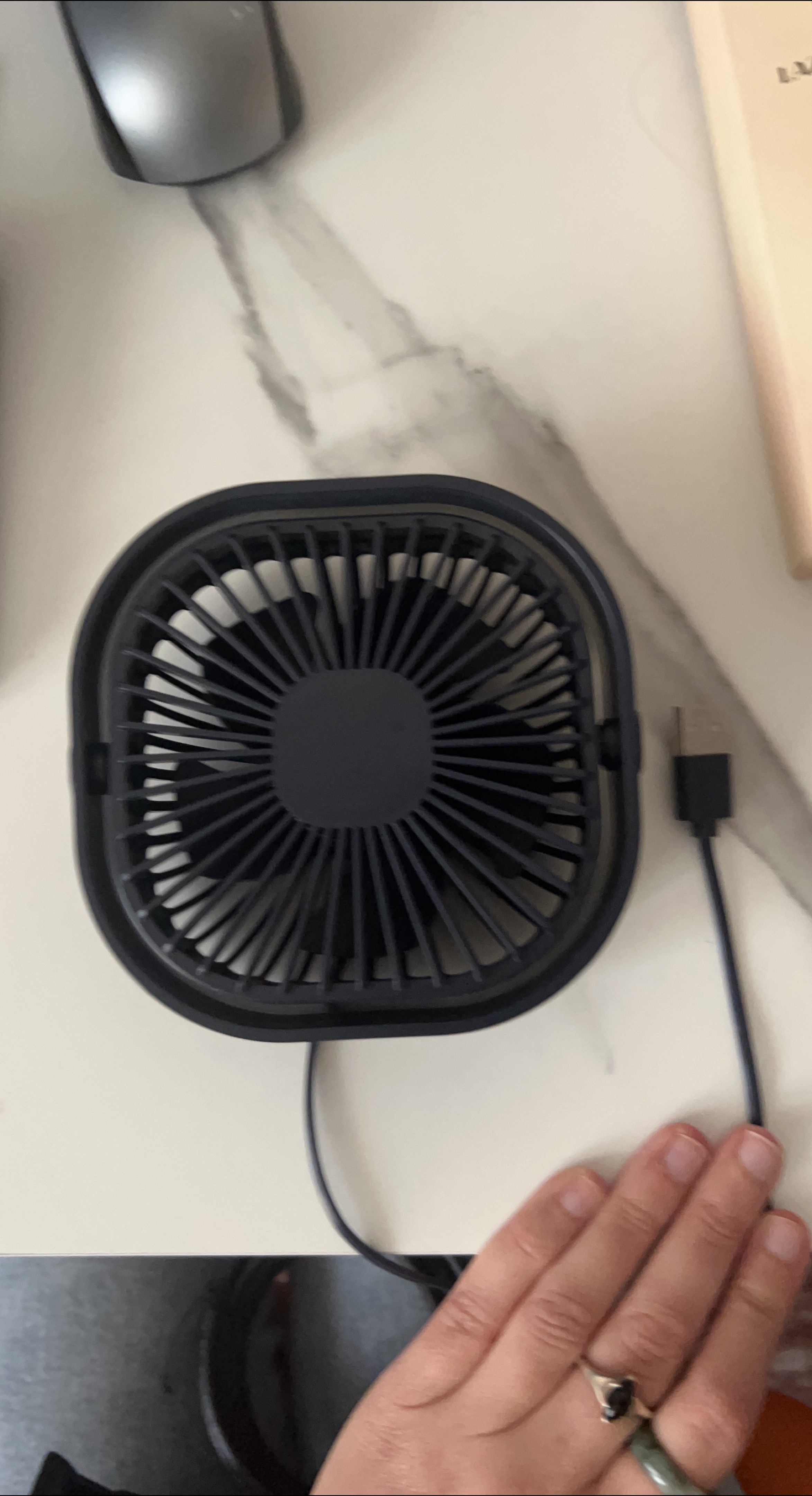 Mini USB Desk Fan - Black thumbnail