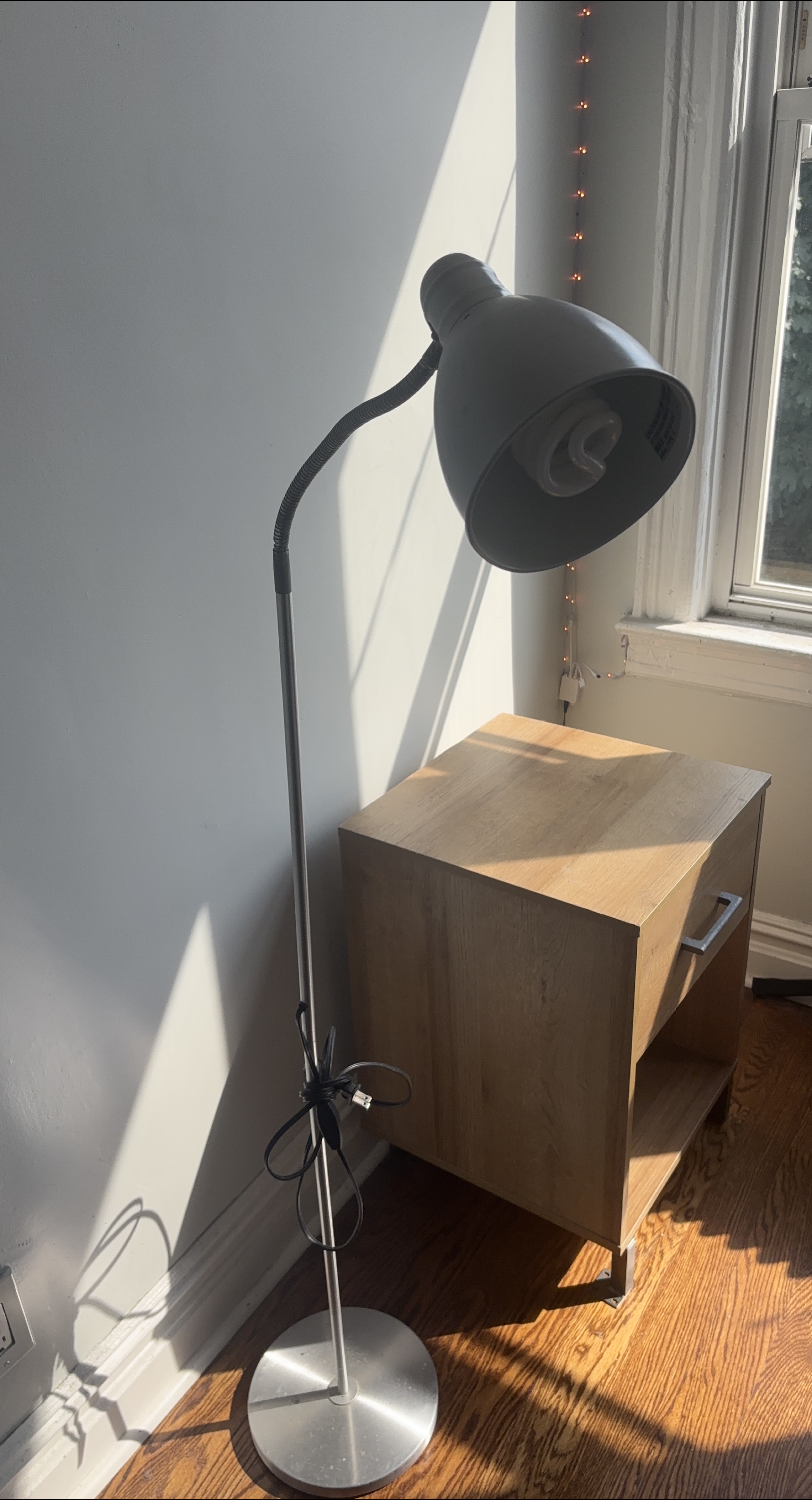 Adjustable Silver Floor Lamp thumbnail