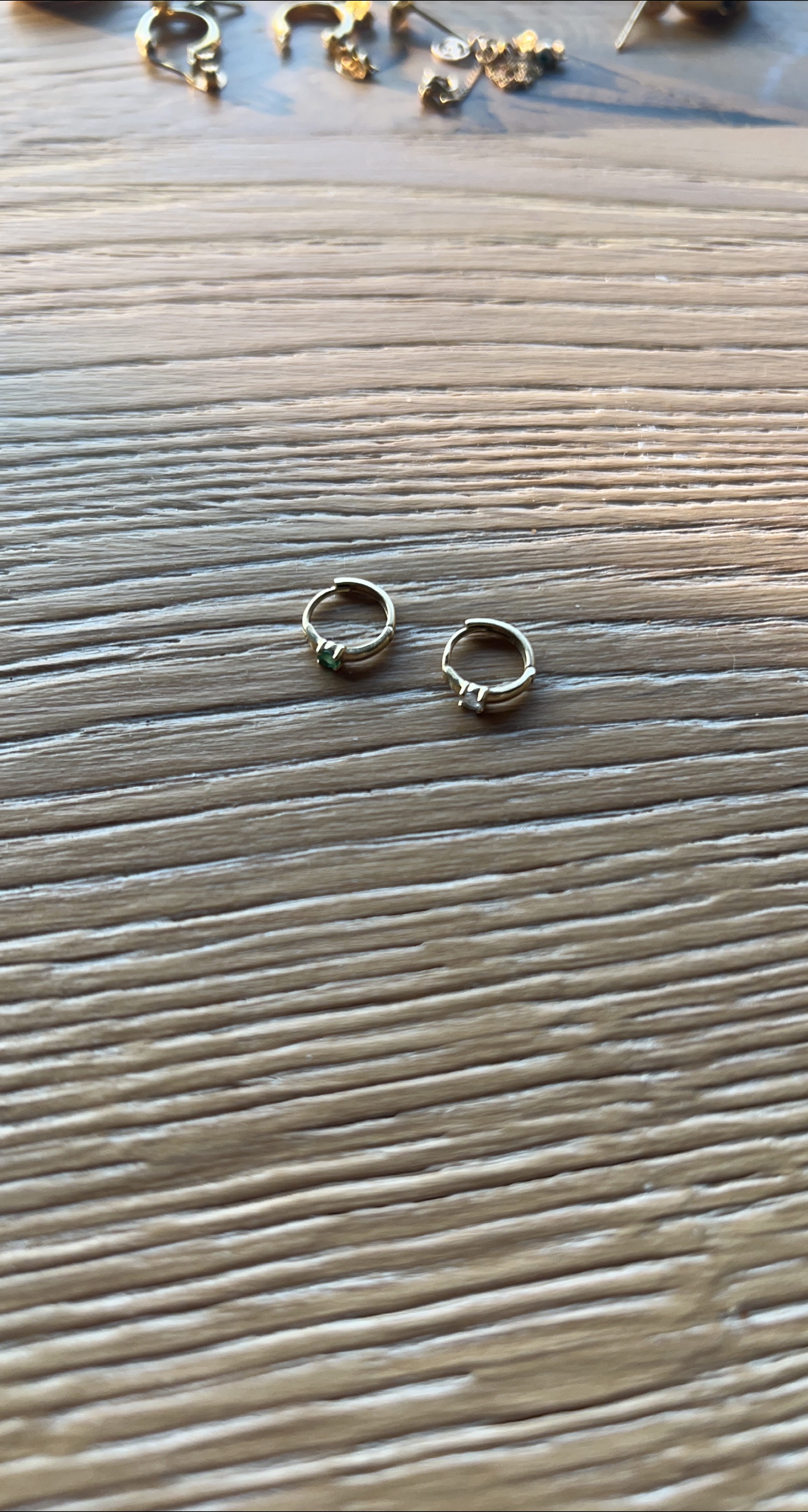 Mejuri 14k Sapphire Hoop Earrings thumbnail