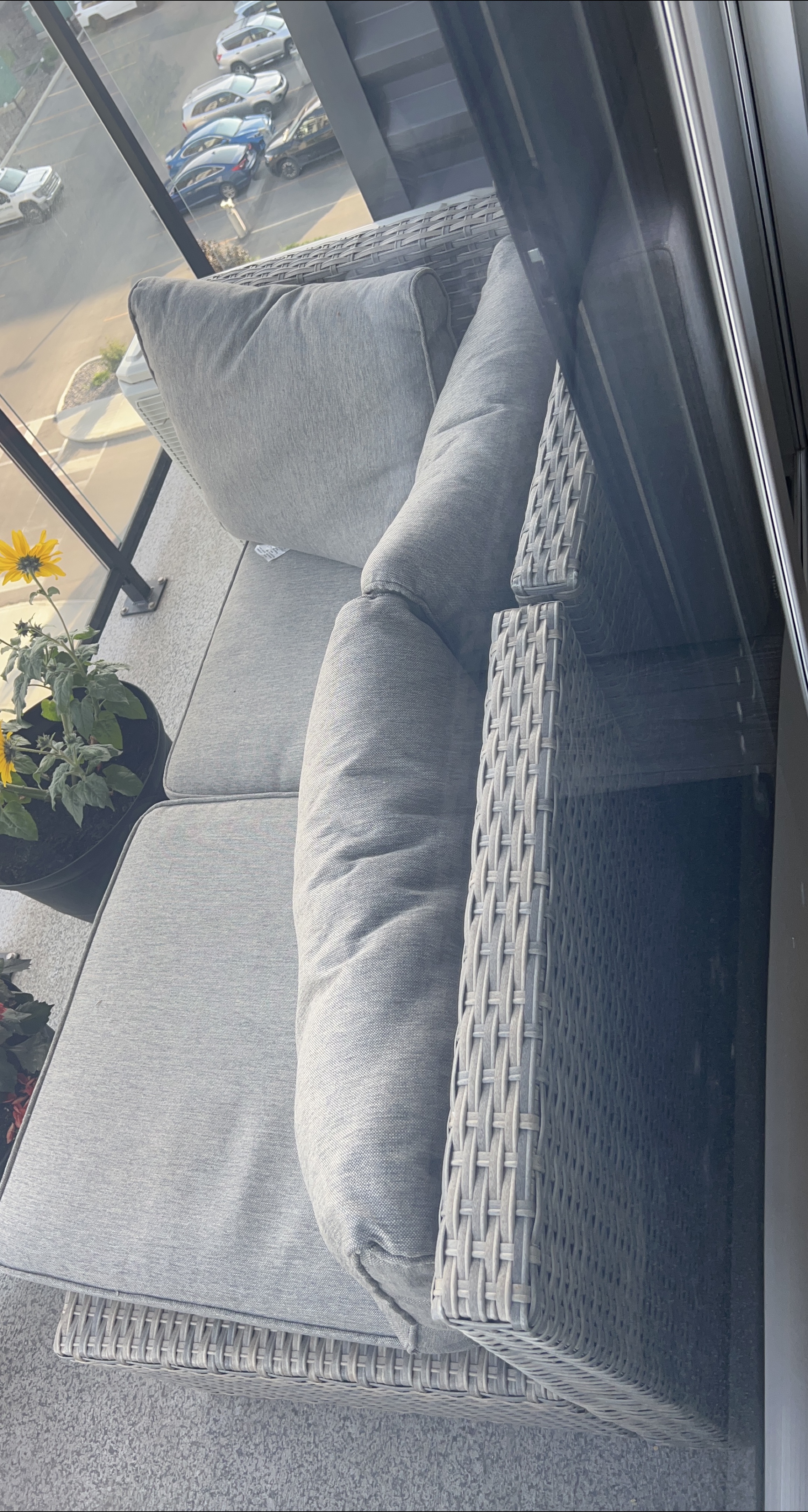 Grey Wicker Outdoor Patio Set with 2 Coffee Tables - photo 2