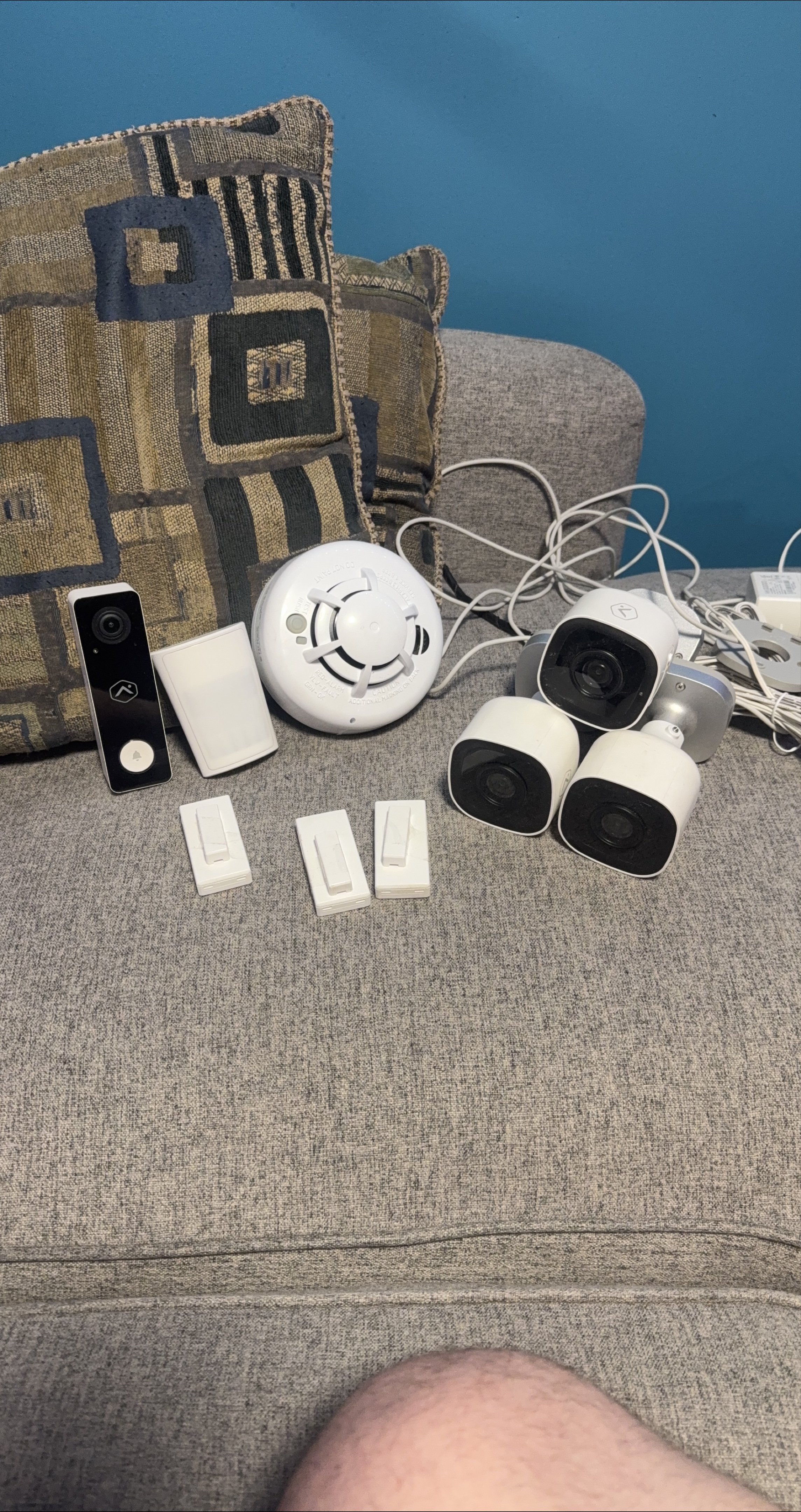 Alarm.com Cameras with motion, door/window, smoke detectors