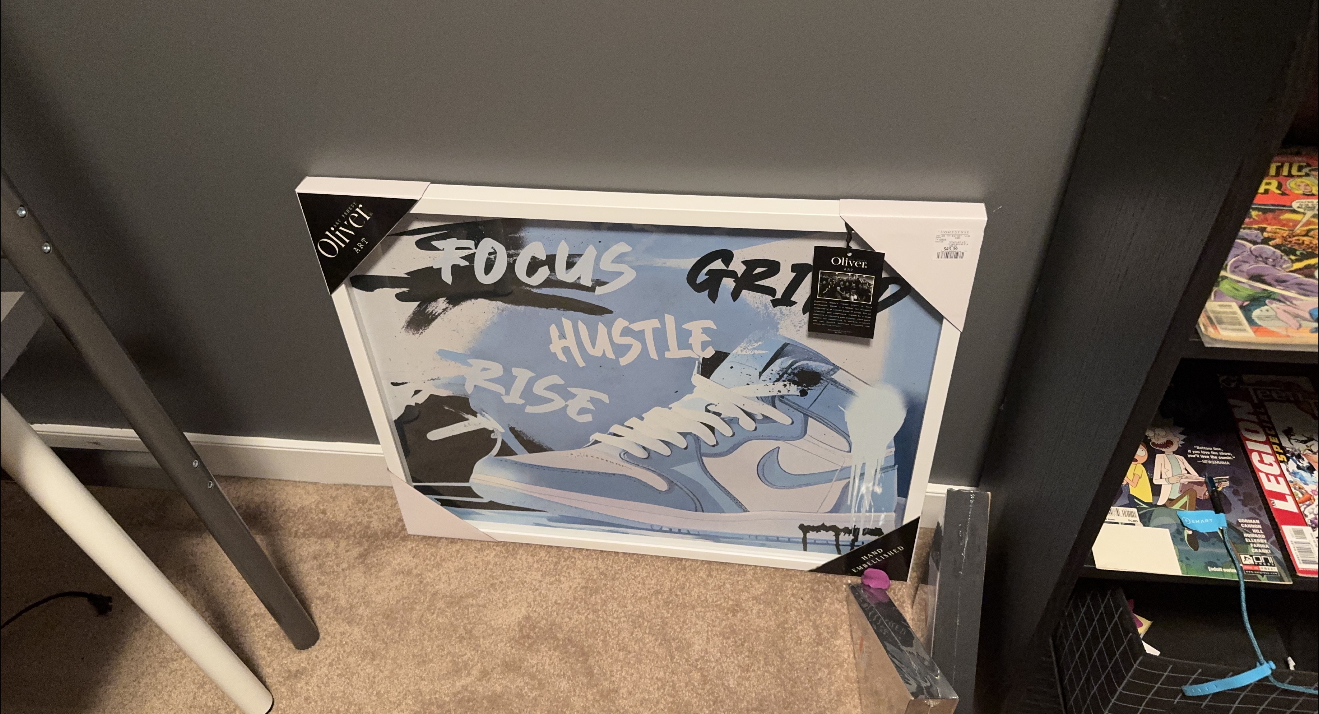 Oliver Art 'Focus Grit Hustle Rise' Framed Print thumbnail
