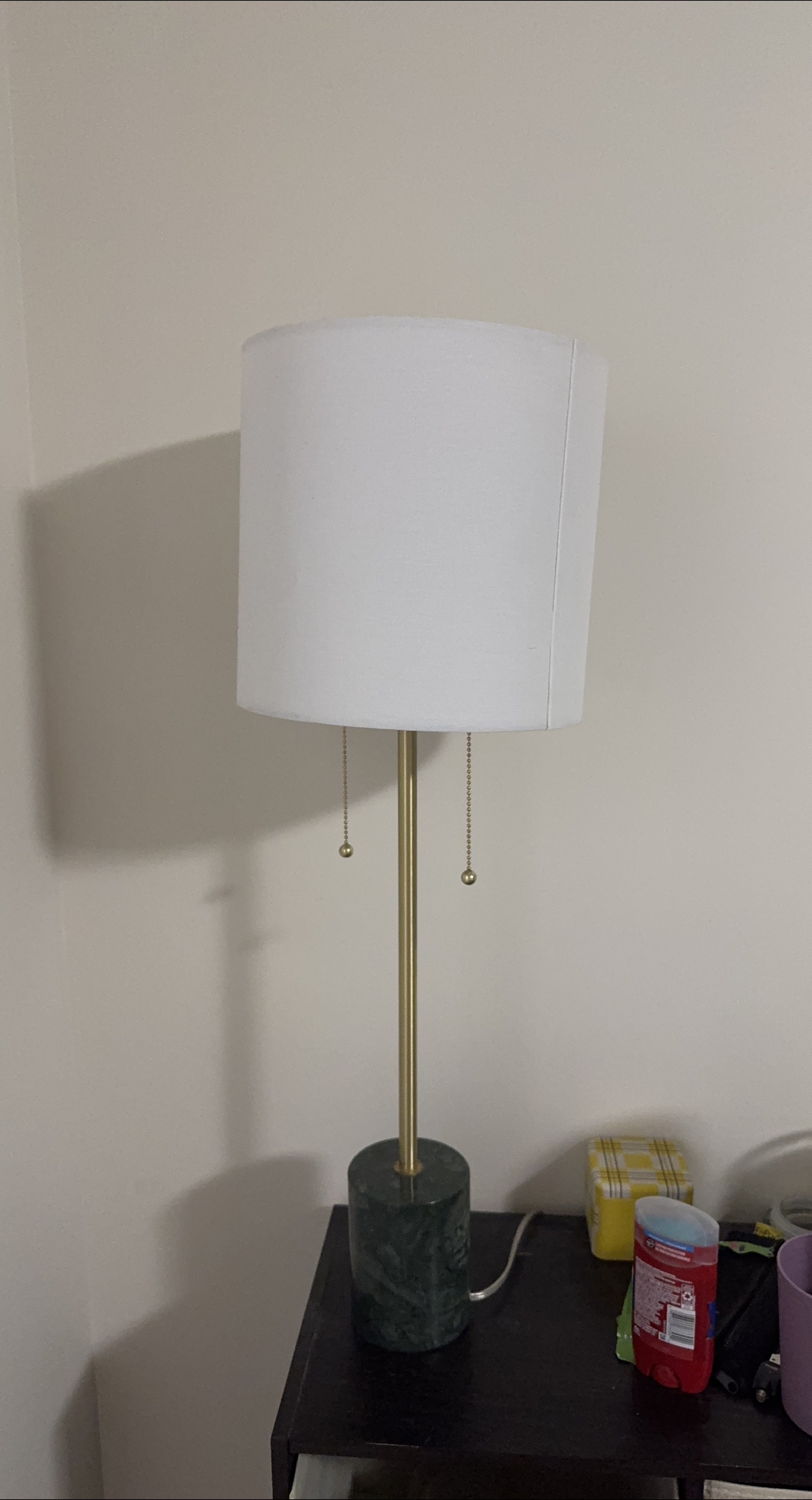 Table Lamp - White Shade, Gold Finish thumbnail