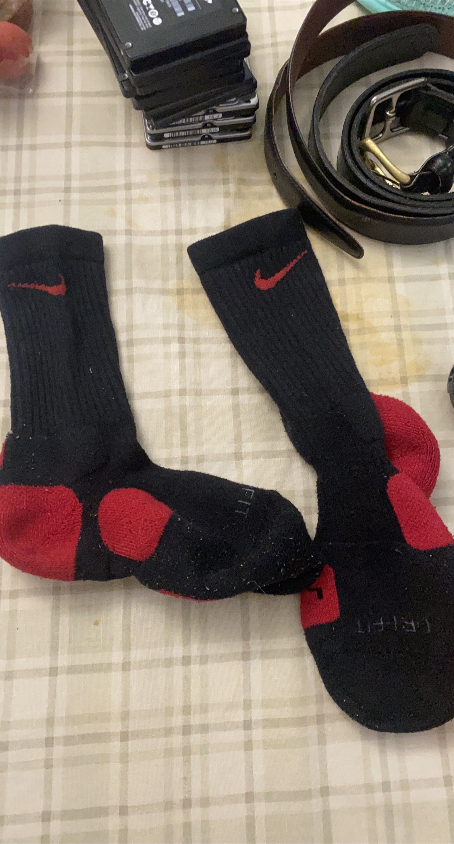 Nike Dri-FIT Socks - Black & Red thumbnail