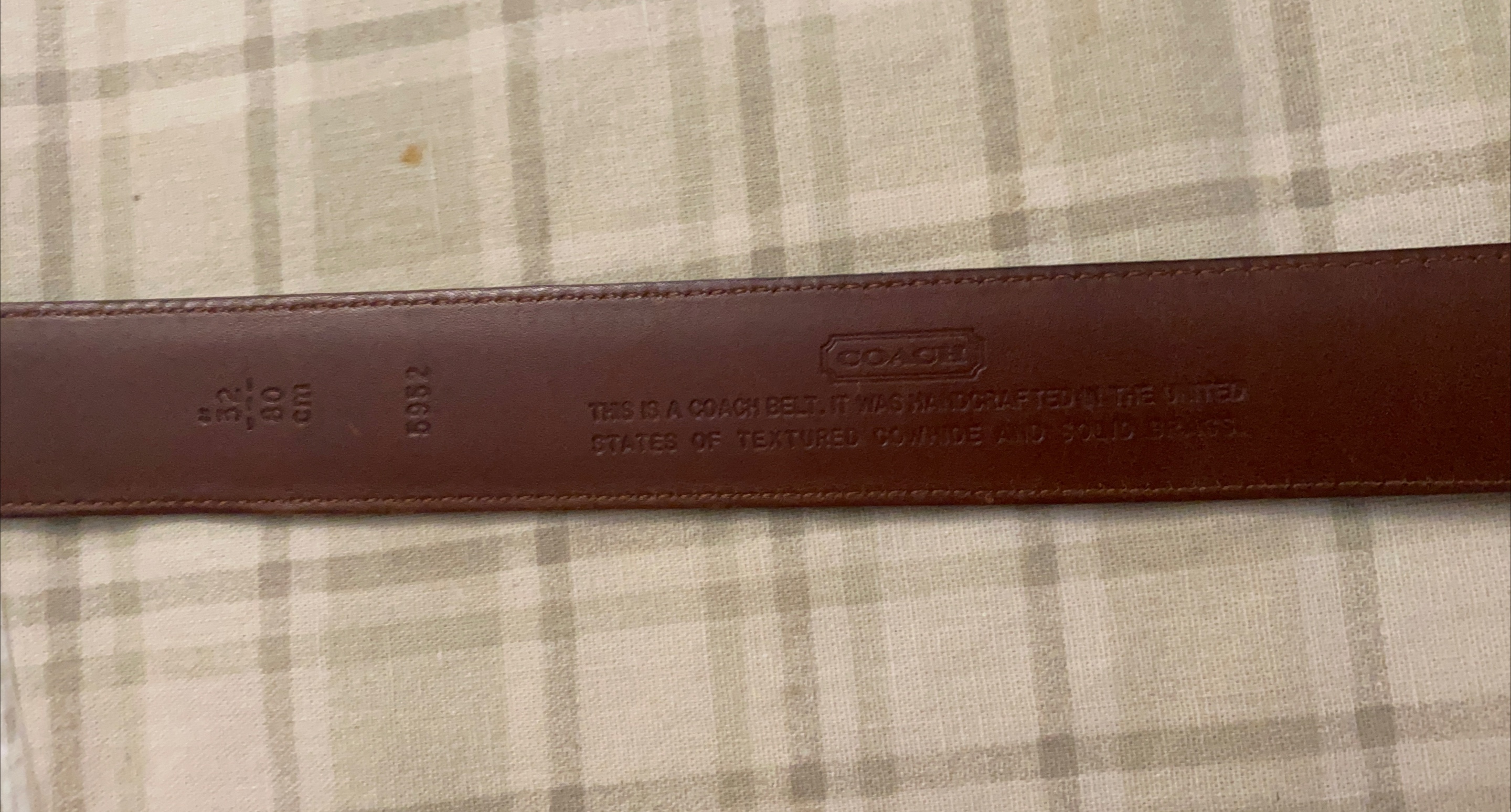 Coach Brown/Black Leather Belt Size 32 thumbnail