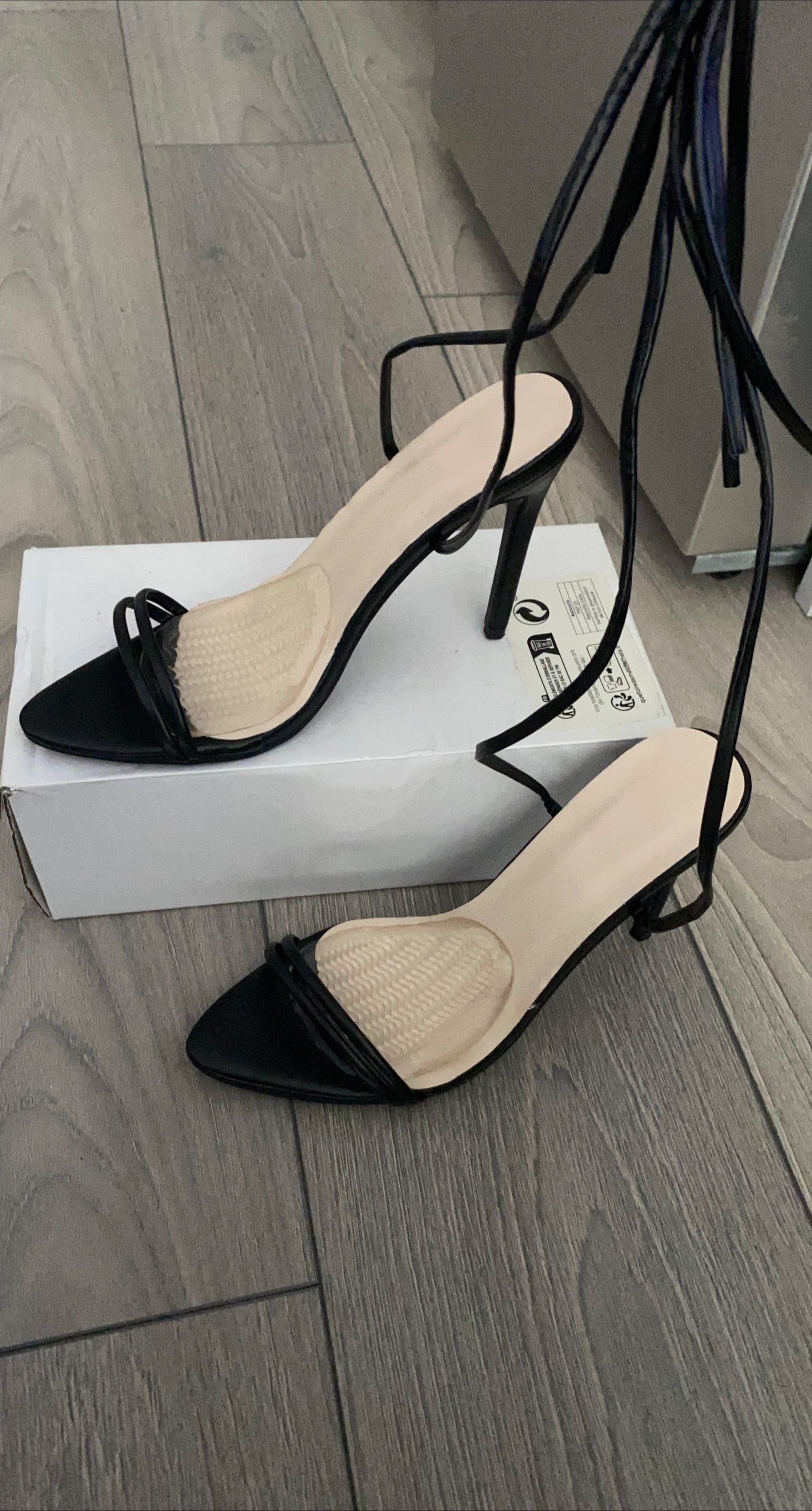 Black Lace-Up Heels thumbnail
