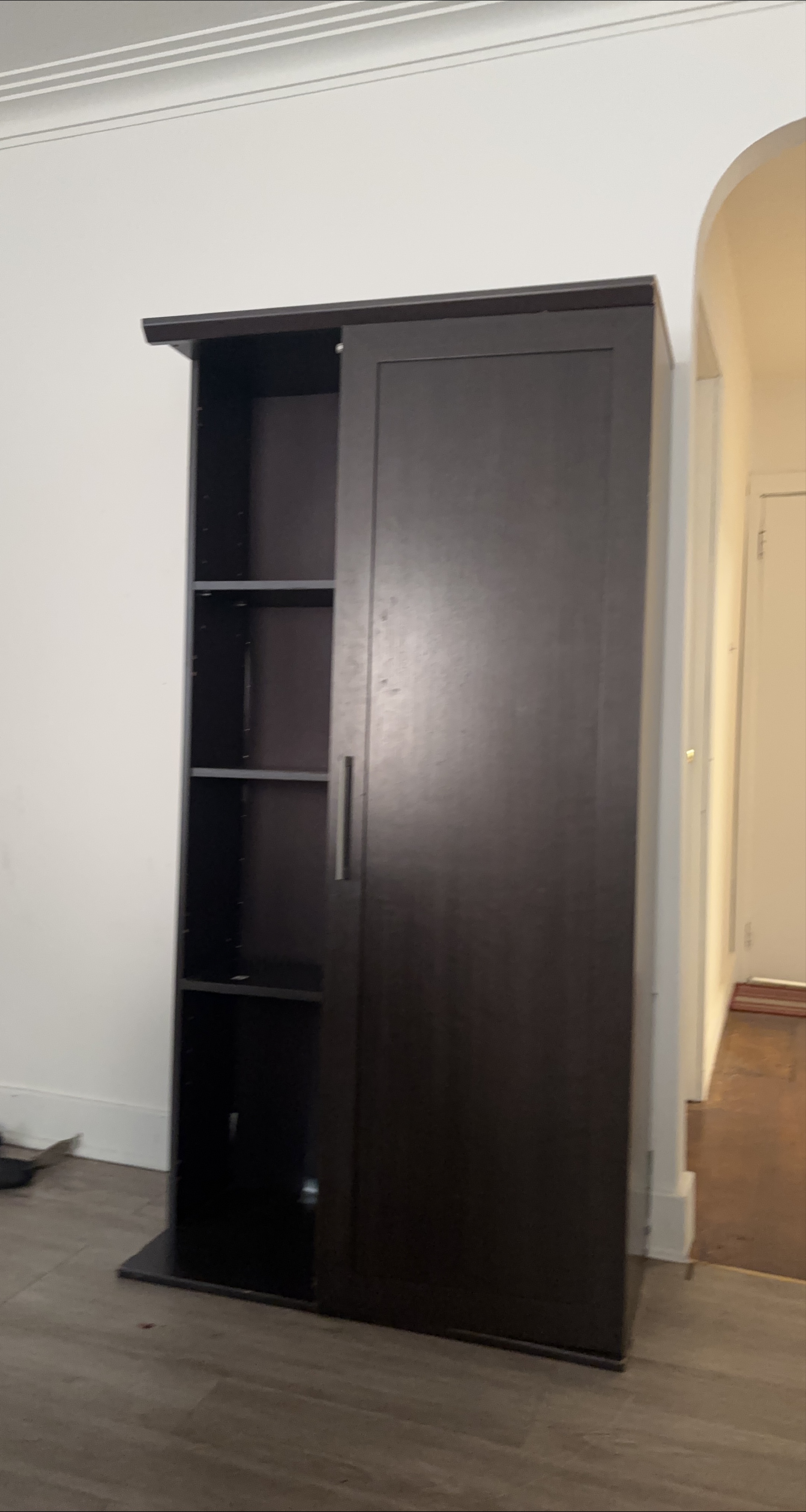 Dark Brown Cabinet with Shelves thumbnail