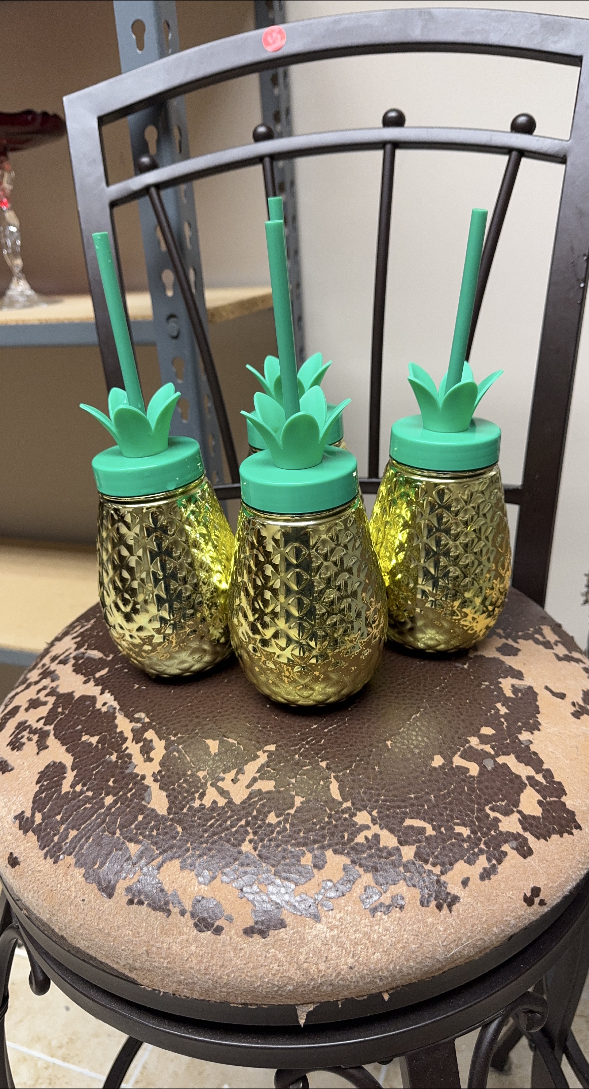 Pineapple Tumblers with Straws thumbnail