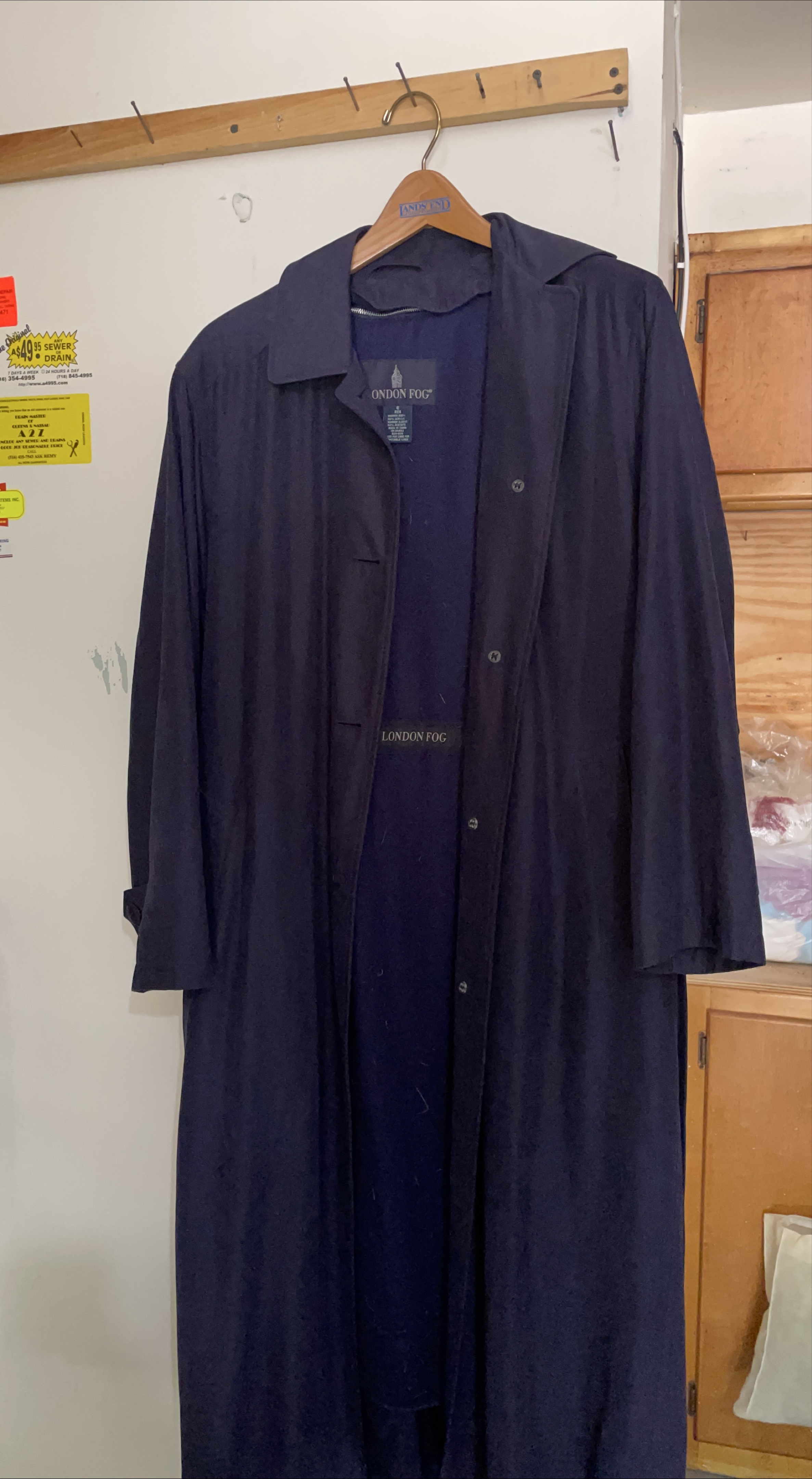 London Fog Blue Trench Coat - Size 8 thumbnail