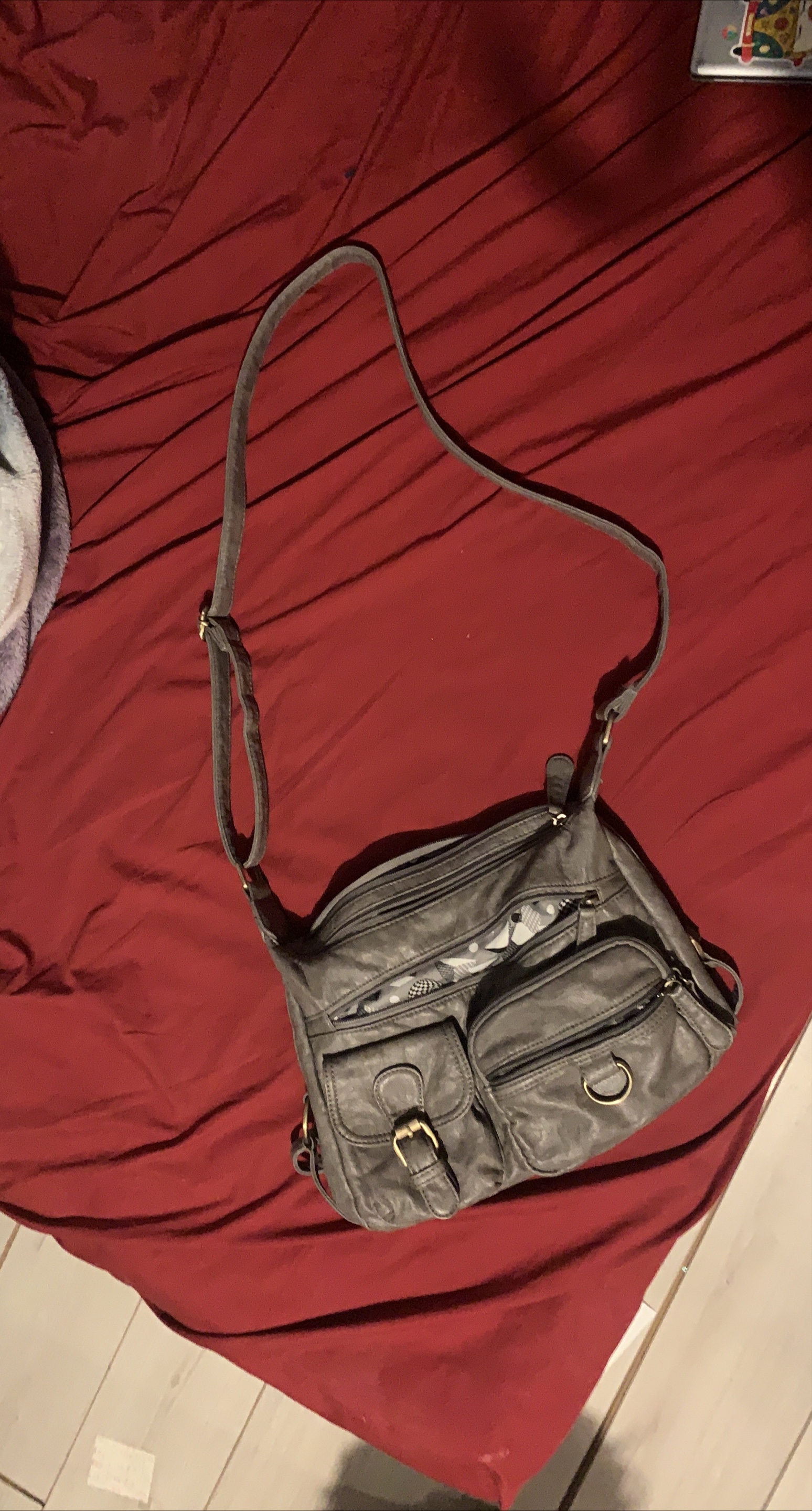 Angel Barcelo Grey Crossbody Bag thumbnail