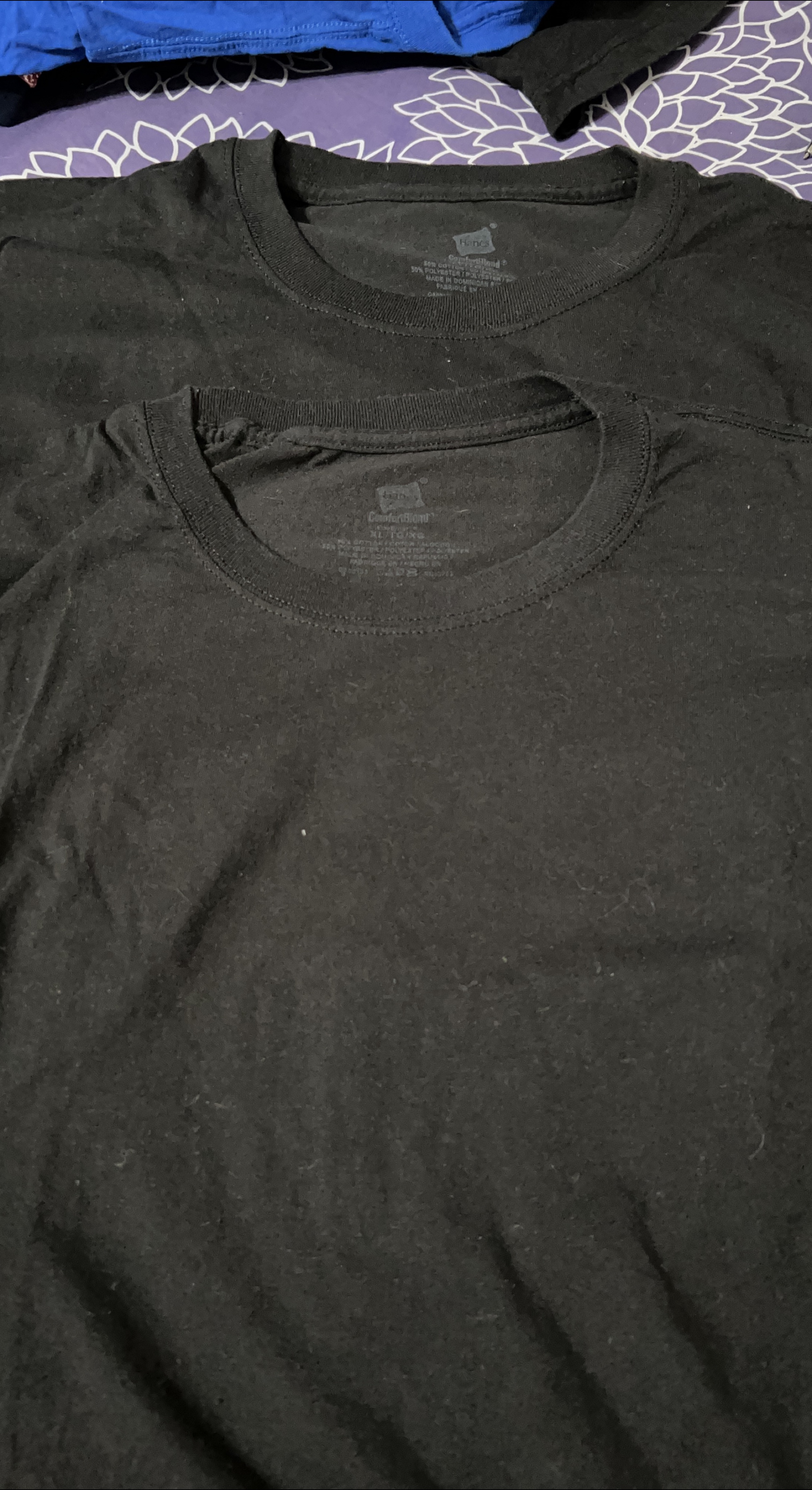 Hanes ComfortBlend Black T-Shirts - Size XL thumbnail