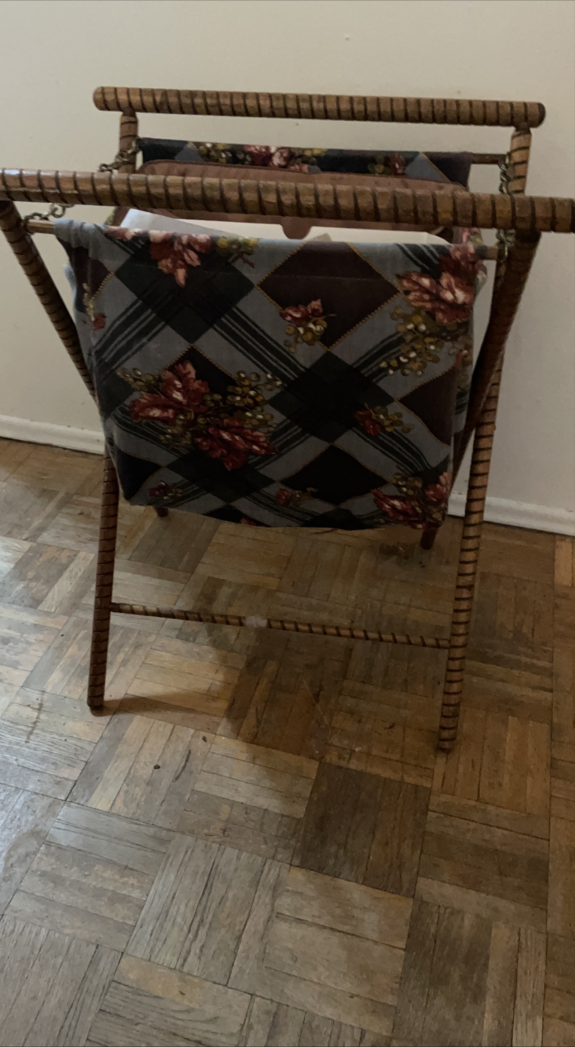 Vintage Wooden Magazine Rack thumbnail